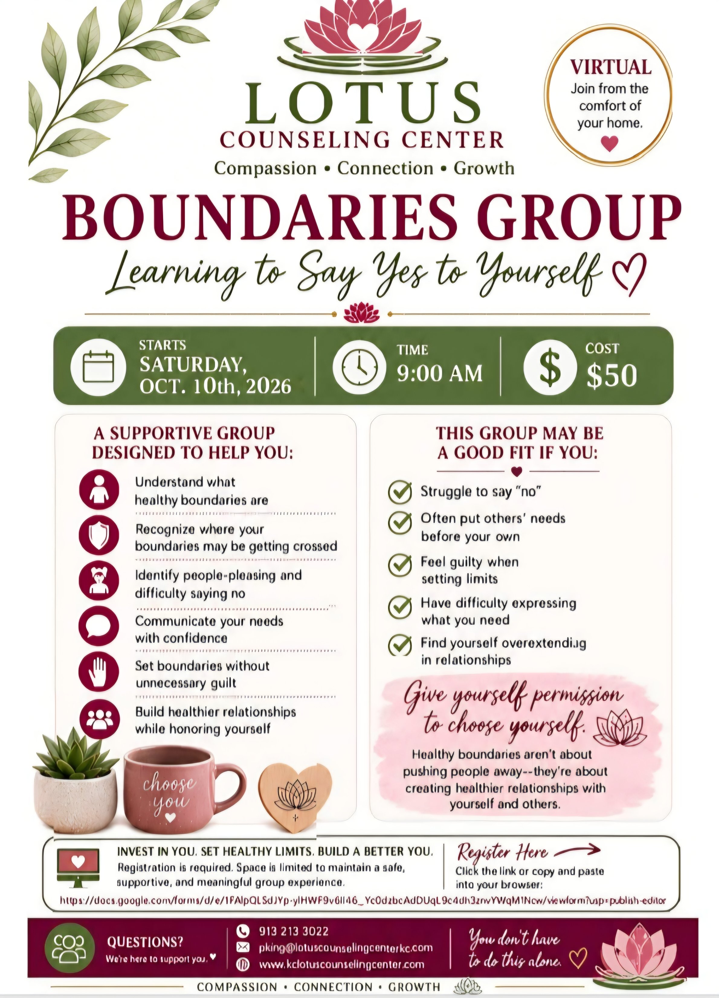 Community Event: Boundaries Group | Lotus Counseling KC