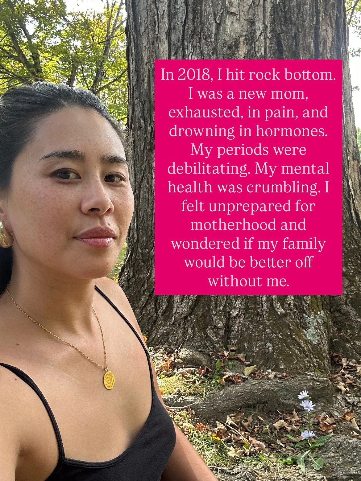 In 2018, I was unraveling.
A new mom with debilitating periods, drowning in hormones, and convinced my family would be better off without me.

When the hospital handed me pills and labels, something in me said no.
What I truly needed was nourishment,
