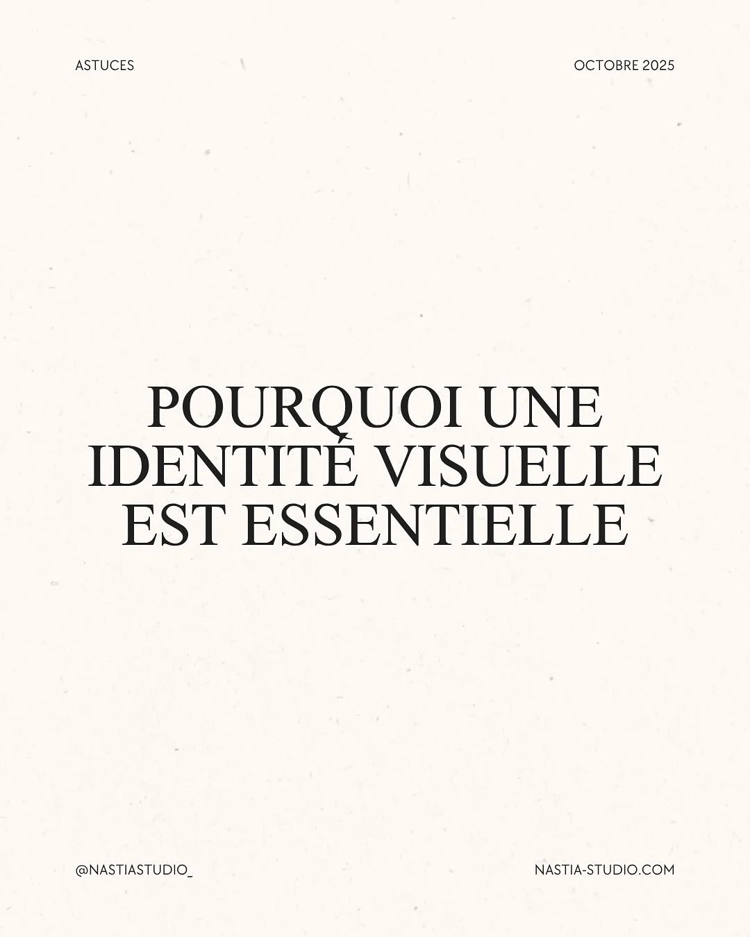 Une identit&eacute; visuelle, ce n&rsquo;est pas qu&rsquo;une question d&rsquo;esth&eacute;tique&hellip;
C&rsquo;est le reflet de ton univers, la premi&egrave;re impression que tu laisses et la cl&eacute; pour ancrer ta marque dans les esprits.

Quan