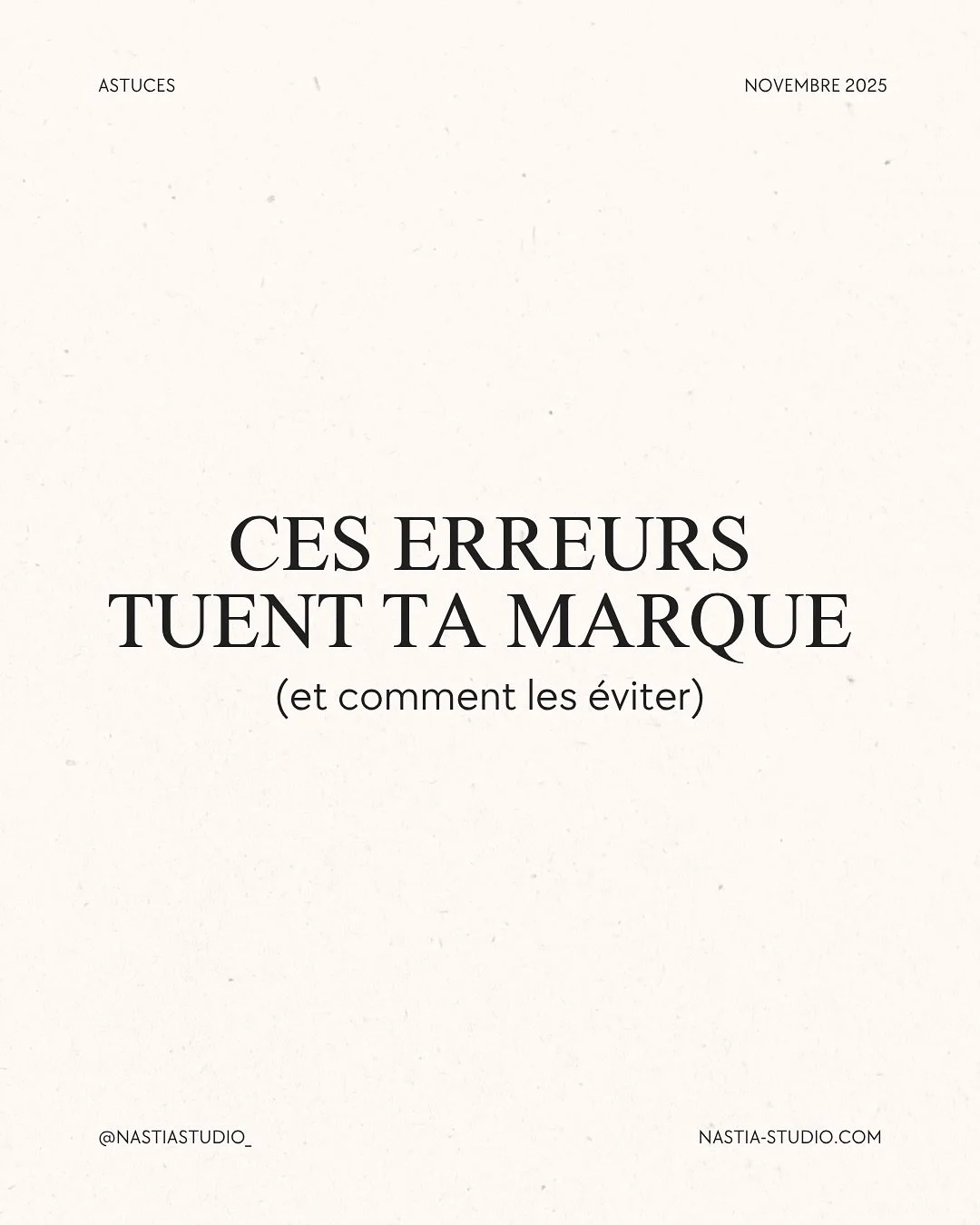 Ton logo est joli, tes couleurs aussi&hellip; mais ton identit&eacute; visuelle ne fonctionne pas ? 😅 

Souvent, ce n&rsquo;est pas une question de go&ucirc;t, mais de coh&eacute;rence et de strat&eacute;gie.

Je te montre les 5 erreurs les plus fr&