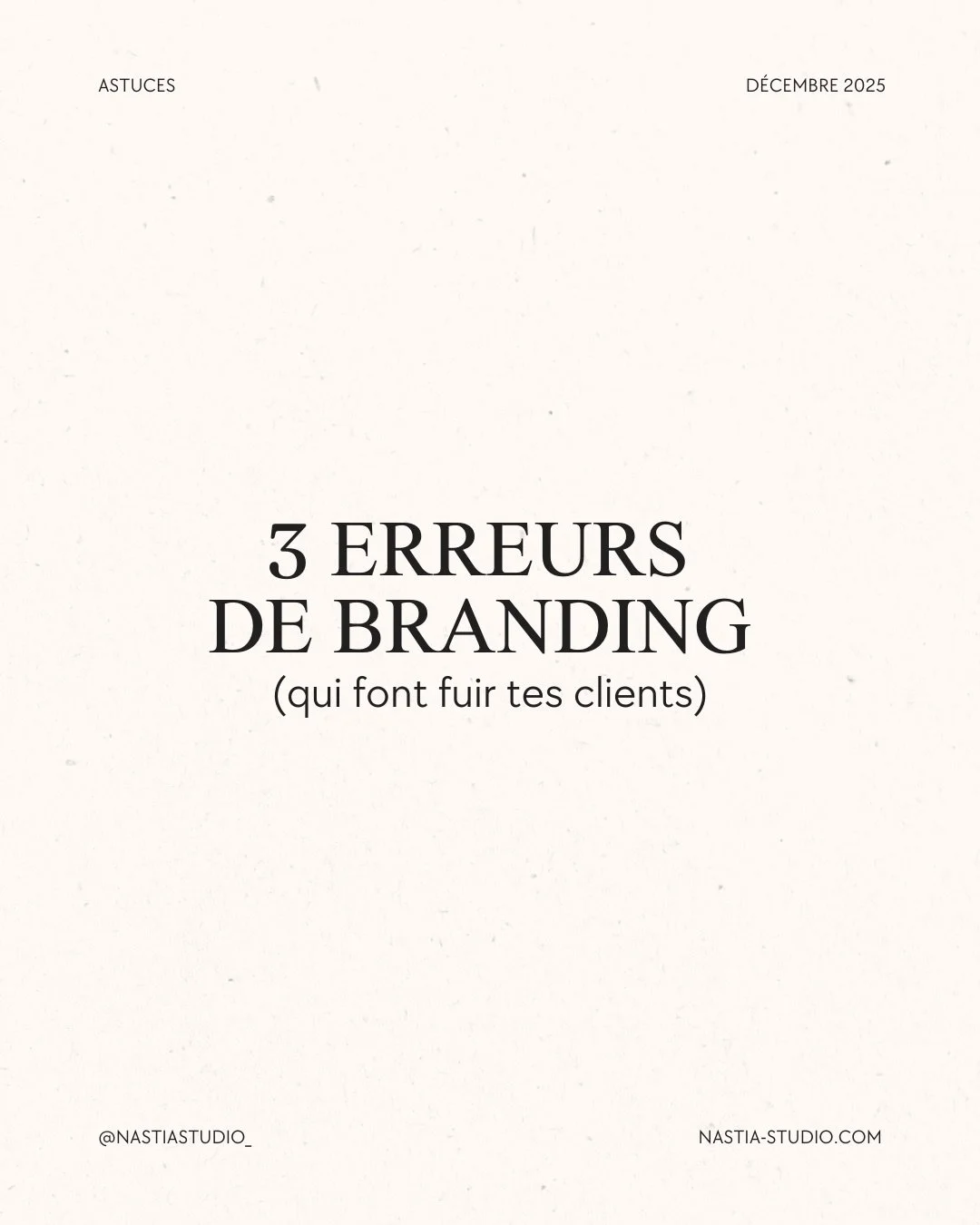 3 erreurs de branding qui font fuir tes clients&hellip; et comment y rem&eacute;dier ! 💥

M&ecirc;me quand tu mets tout ton c&oelig;ur dans ta marque, certaines maladresses peuvent embrouiller ton message et faire passer tes clients &agrave; c&ocirc