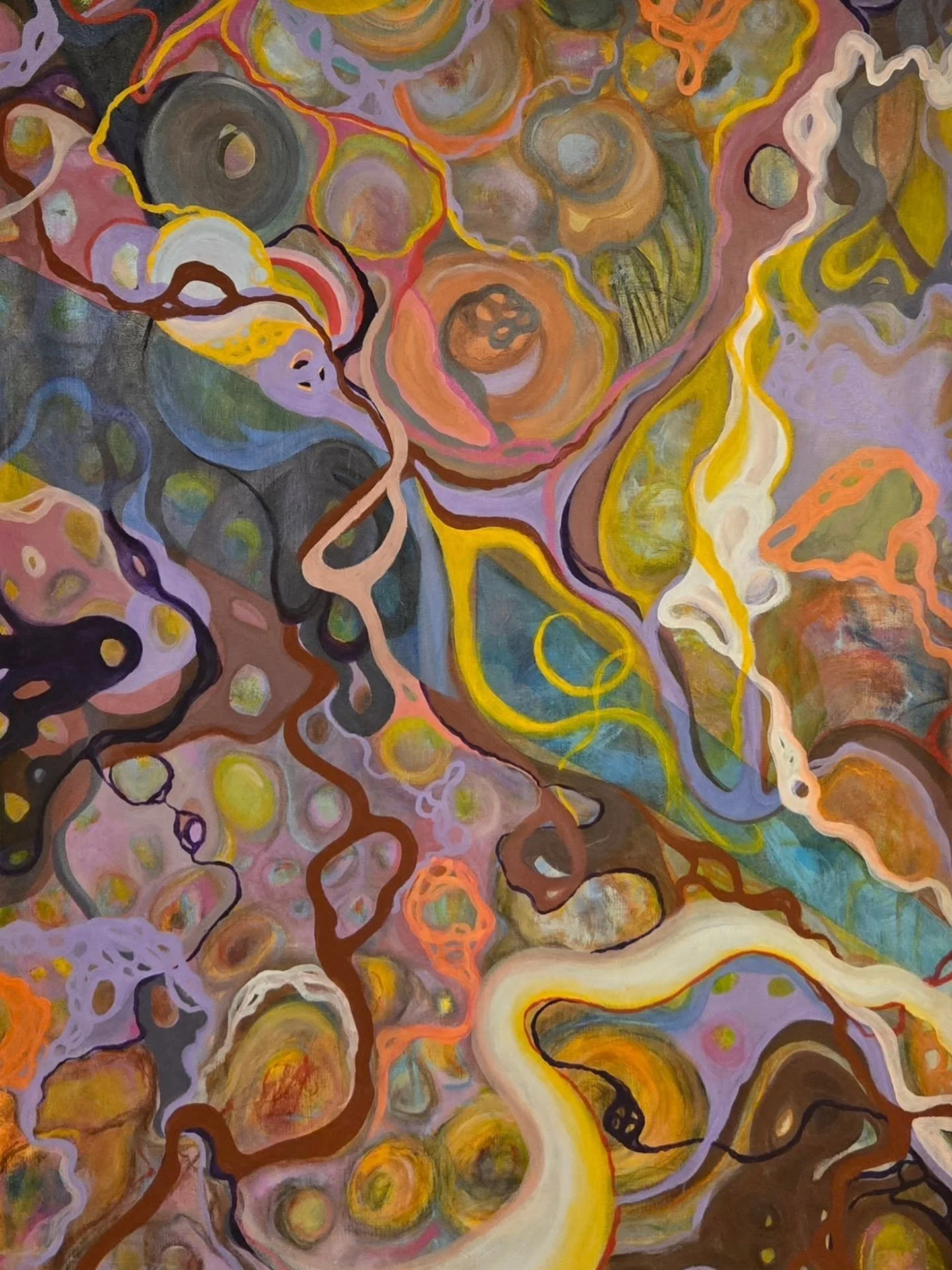 two new pieces from 'a wee jaunt'
my Scotland-inspired body of work
🖤
(keep scrolling across to sneak a peek at my set up in the shared studio space)

The first made because; Glasgow
The second made within Glasgow

👿 tumbled ravine, on loch (2025)
