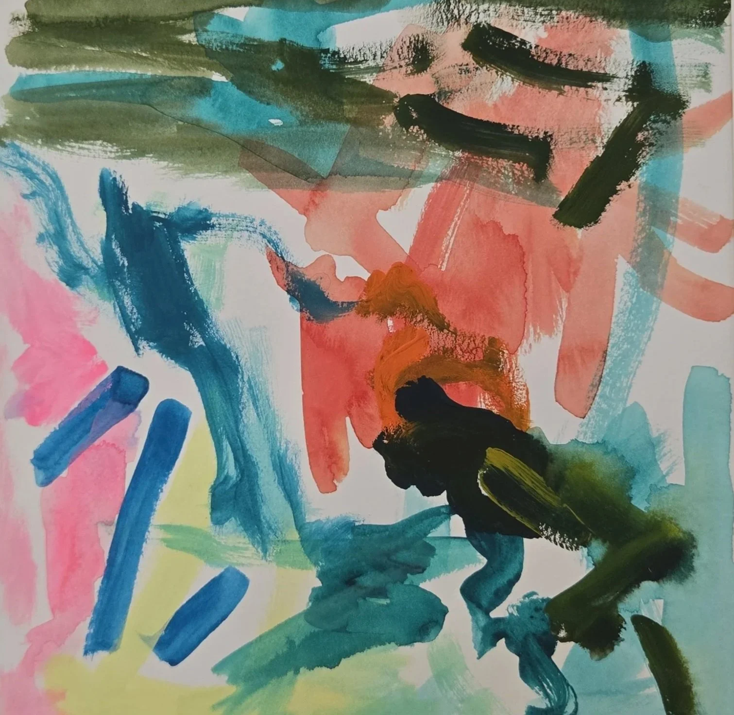 heart ripper (2024) acrylic on 200 gsm paper, original artwork by BRZA DOLL