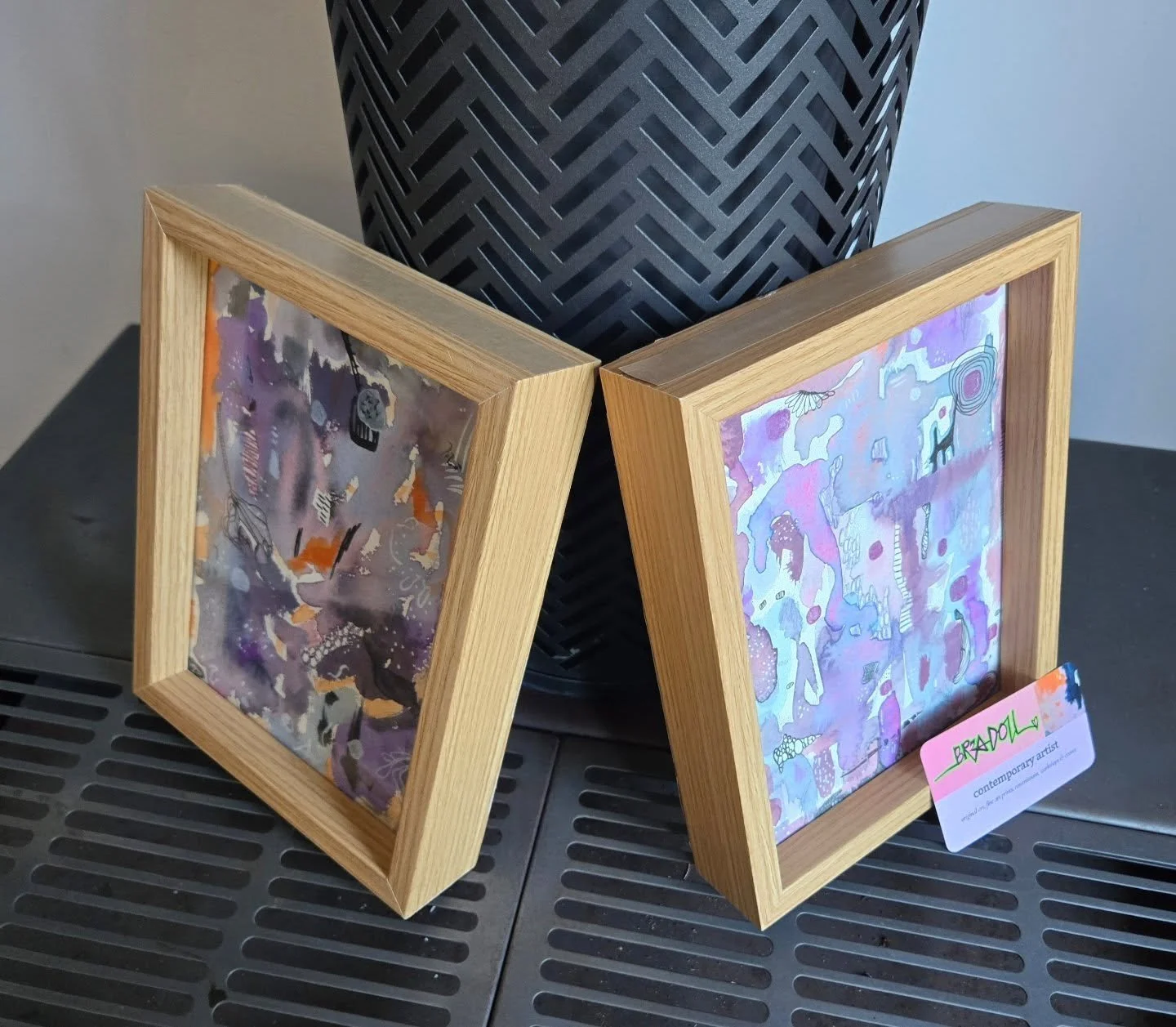 cool plum warmth &amp;&nbsp;
violet pools (2025)
watercolour &amp; ink on paper
A5, framed &amp; dust sealed

🖤
this synchronous pair recently found their forever home&nbsp;
🖤

#livingwithart #contemporaryaustralianart #emergingartist