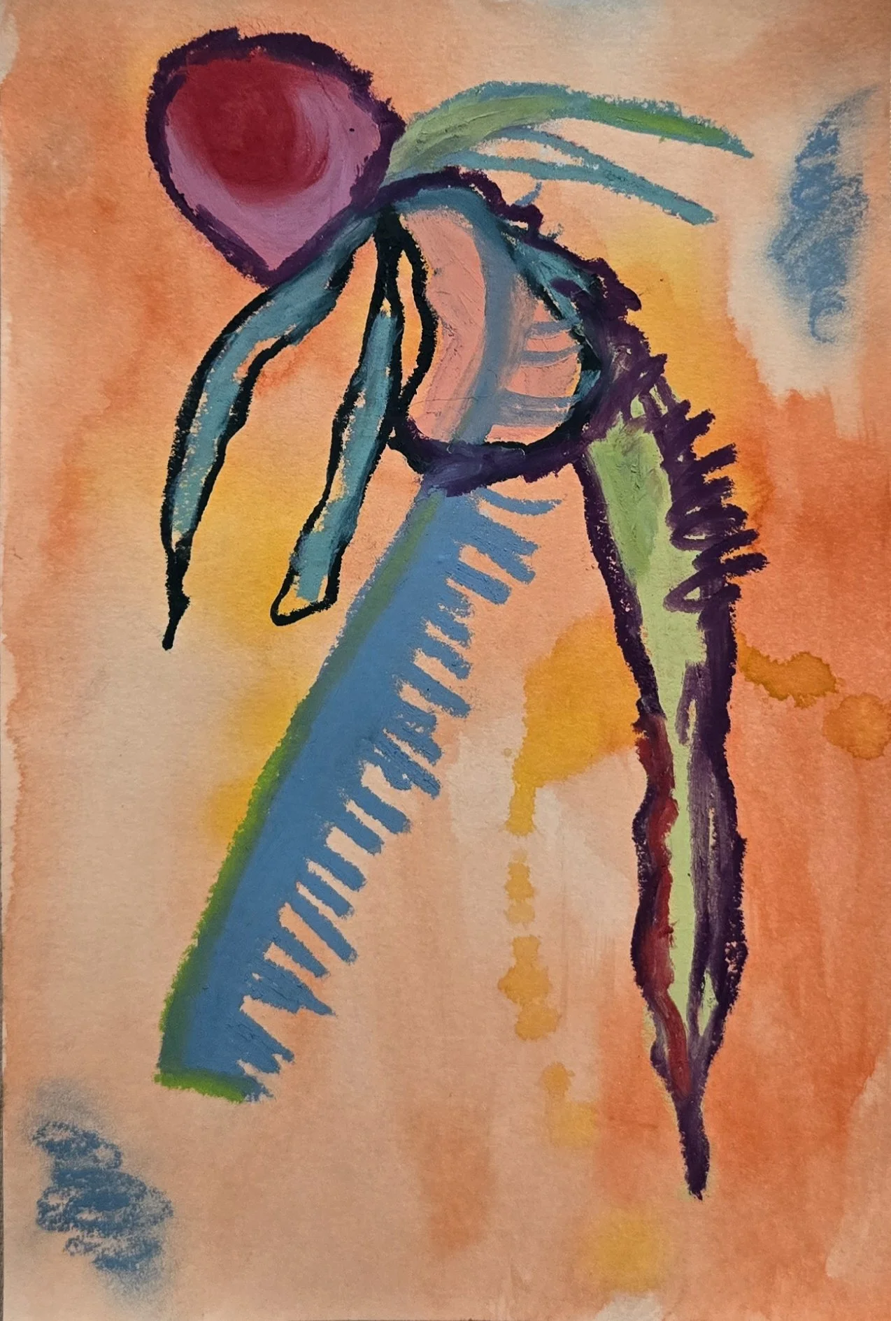 feathering beastie (2026)
mixed media, 300gsm paper
A5 