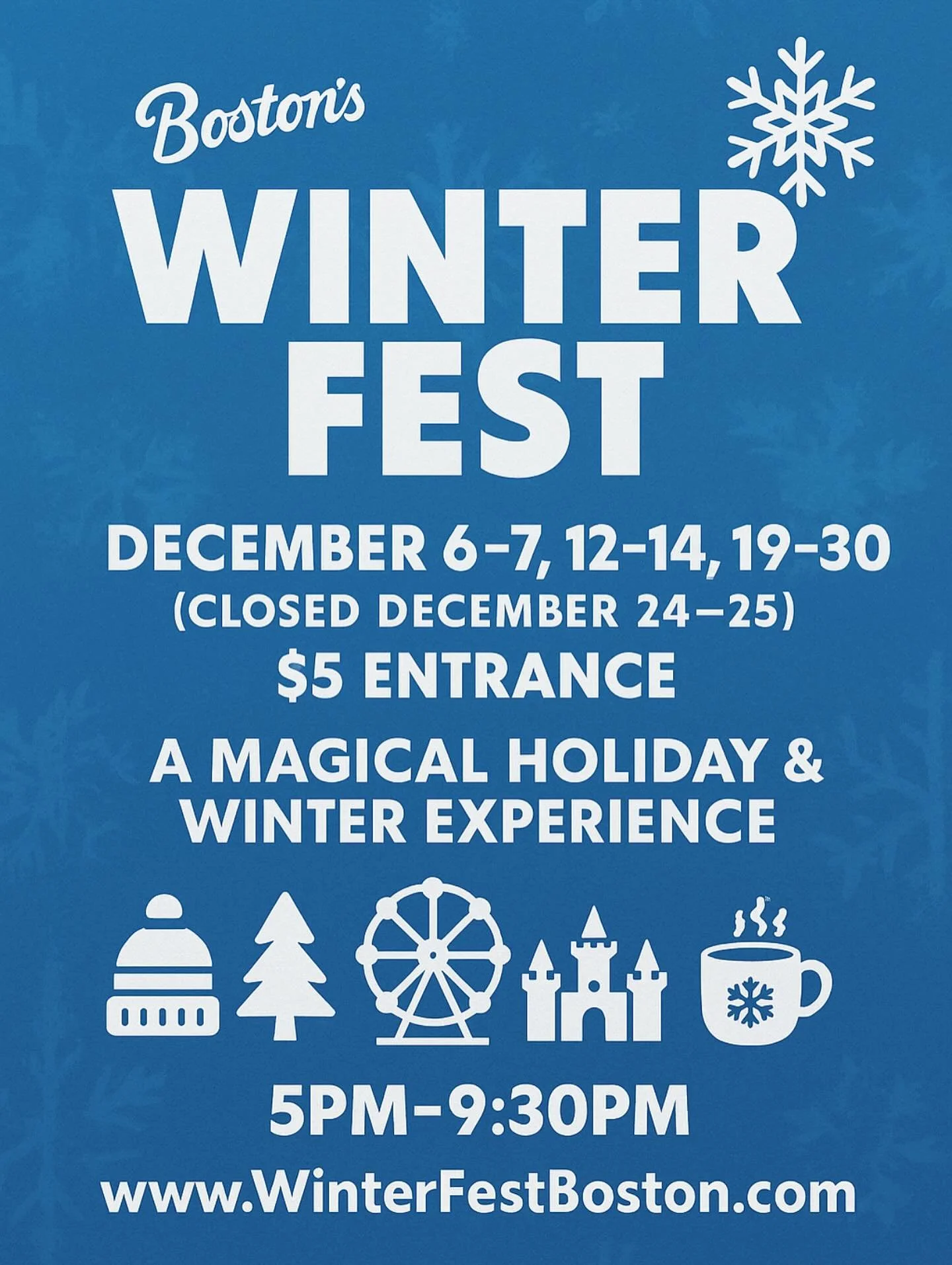 ❄️ Get Ready, Boston! ❄️

The moment you&rsquo;ve been waiting for is finally here! 🎉 Tickets are officially ON SALE for this year&rsquo;s incredible Boston Winter Fest!

From dazzling light displays and festive food to thrilling carnival amusements