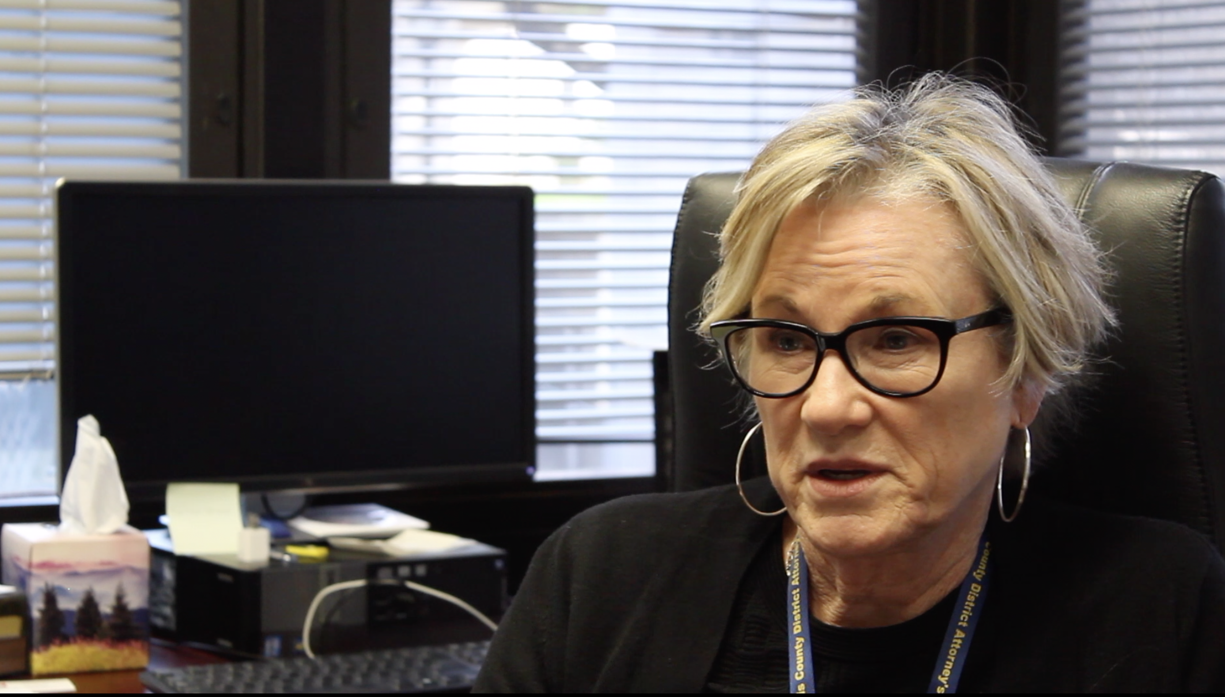 Moore interview video image. “SHERO” independent documentary film, 2018.
