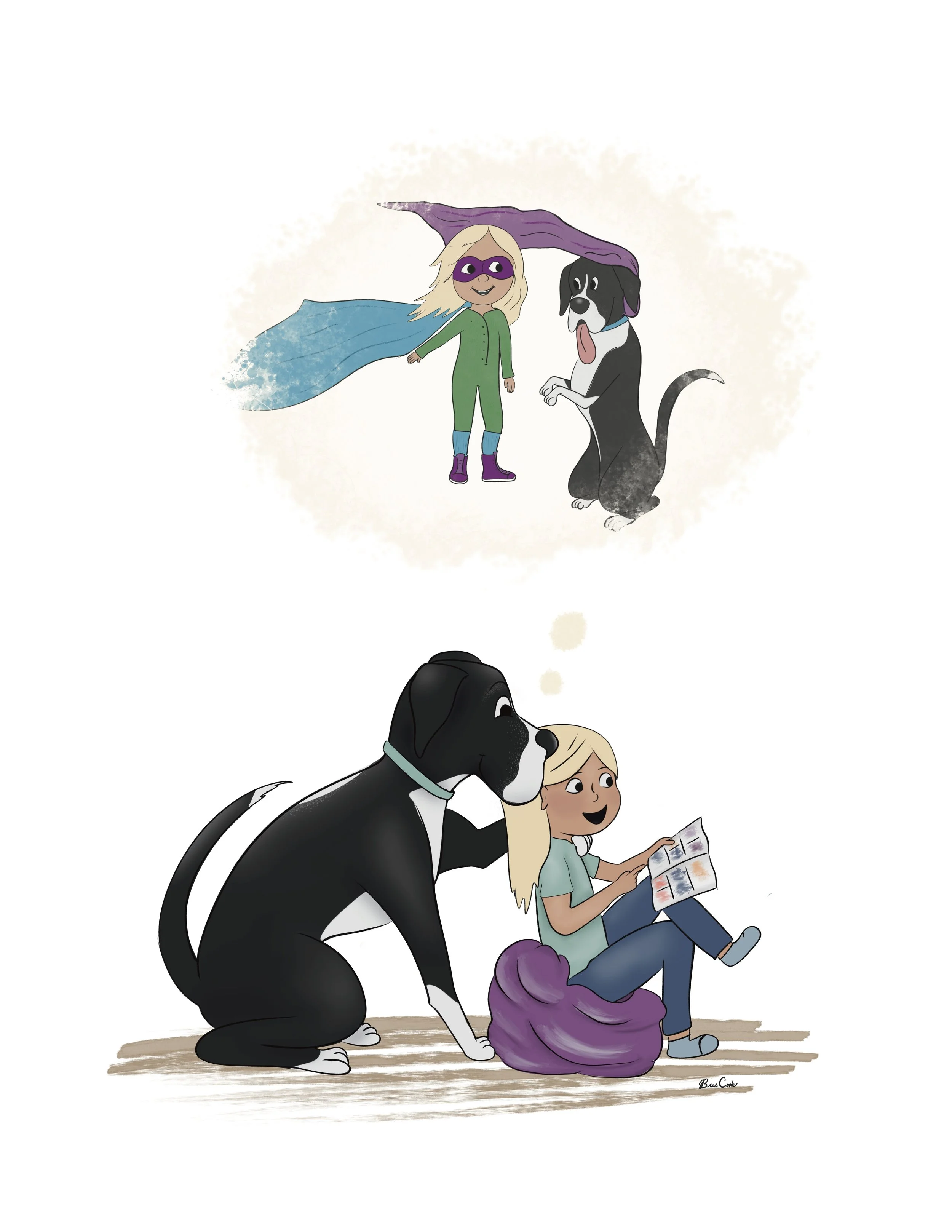 Chloe and Pepper imagine what it would be like to be a comic book superhero!