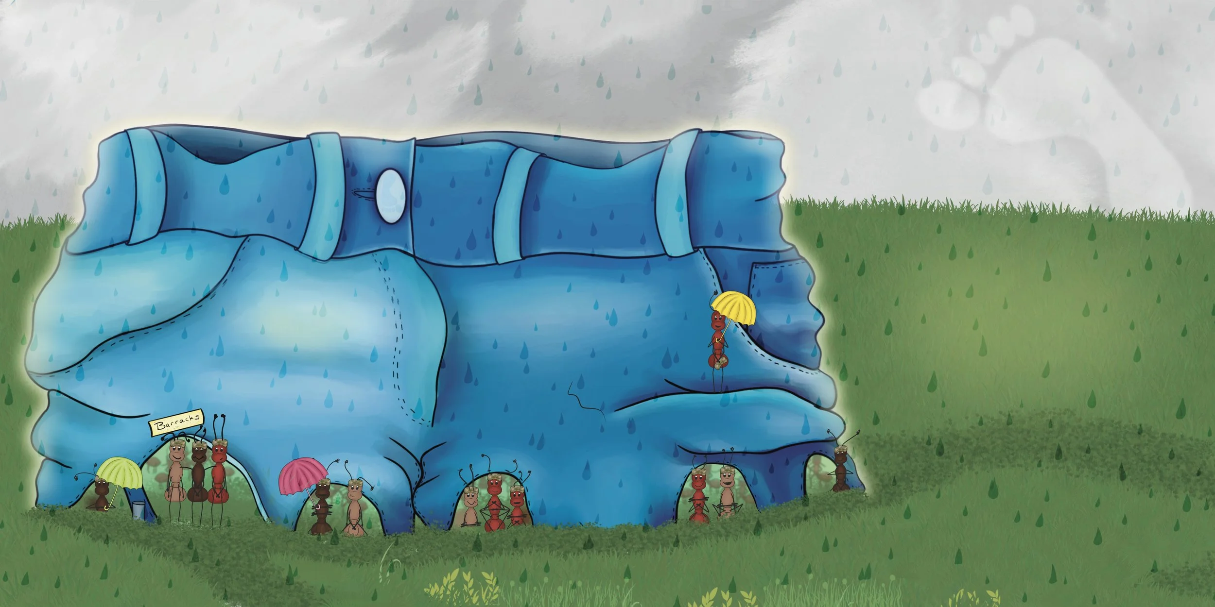 Maybe the ants find their home in a pair of pants.