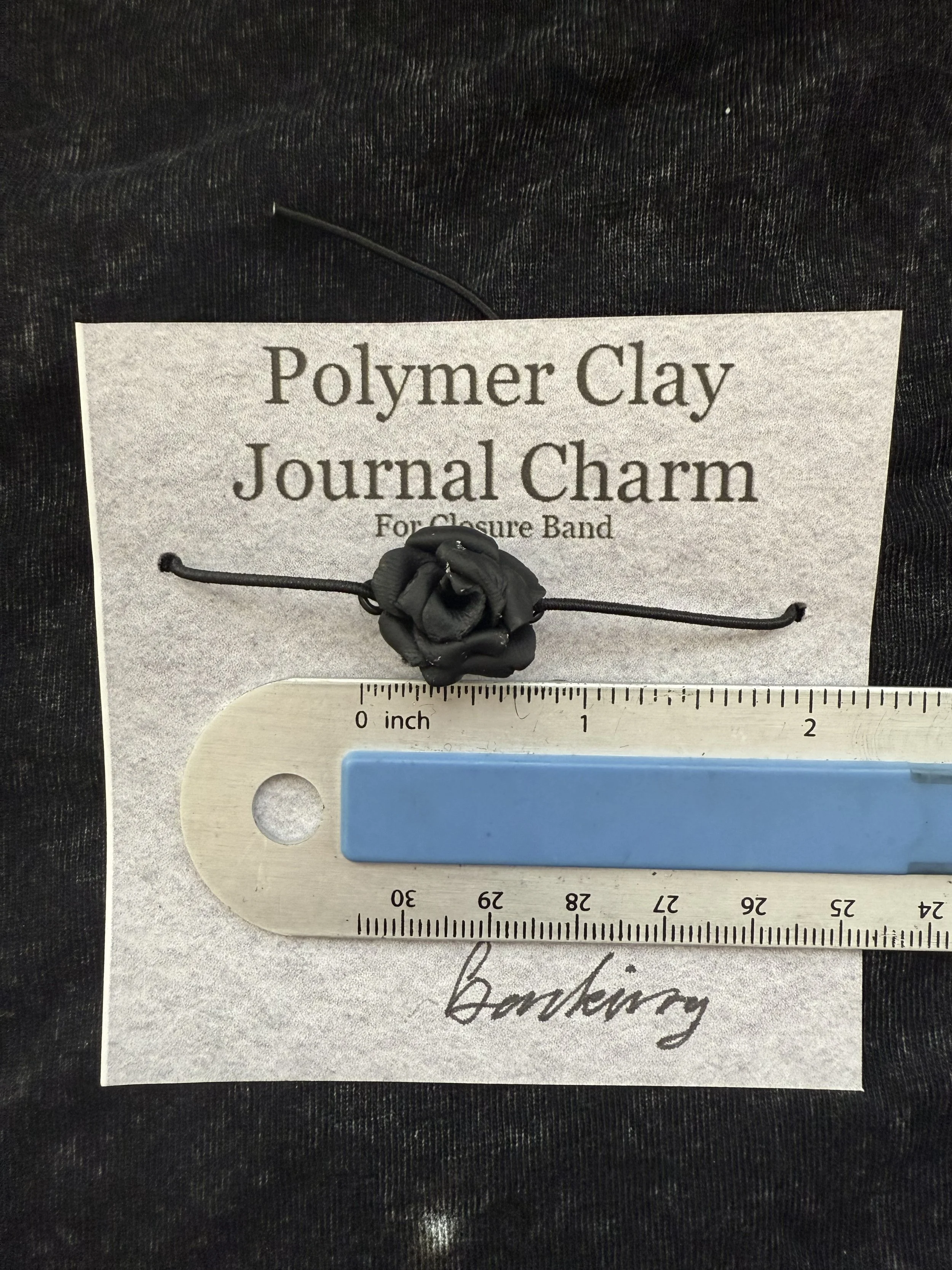 Black Rose Journal Charm