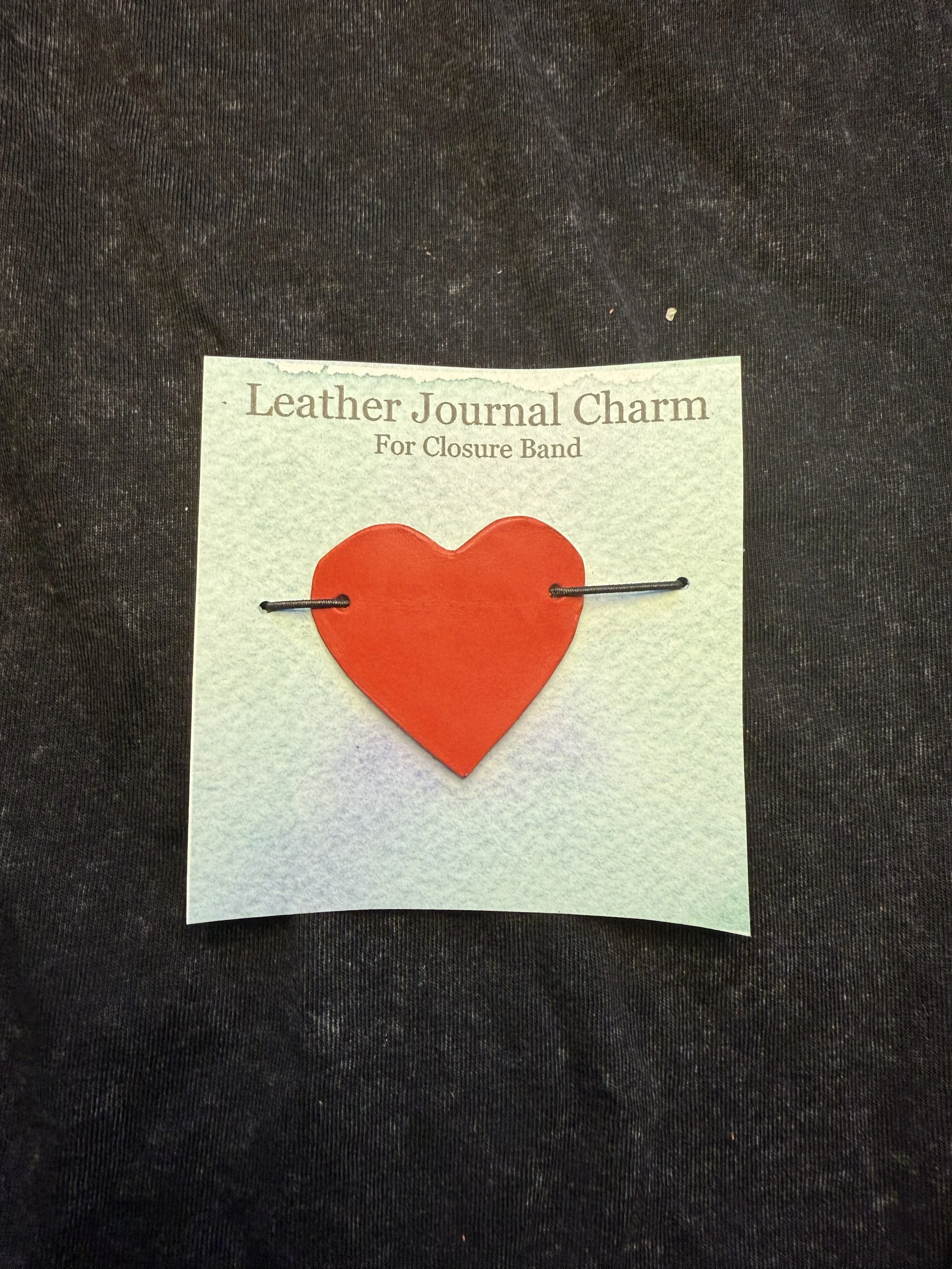 Red Heart Leather Journal Charm