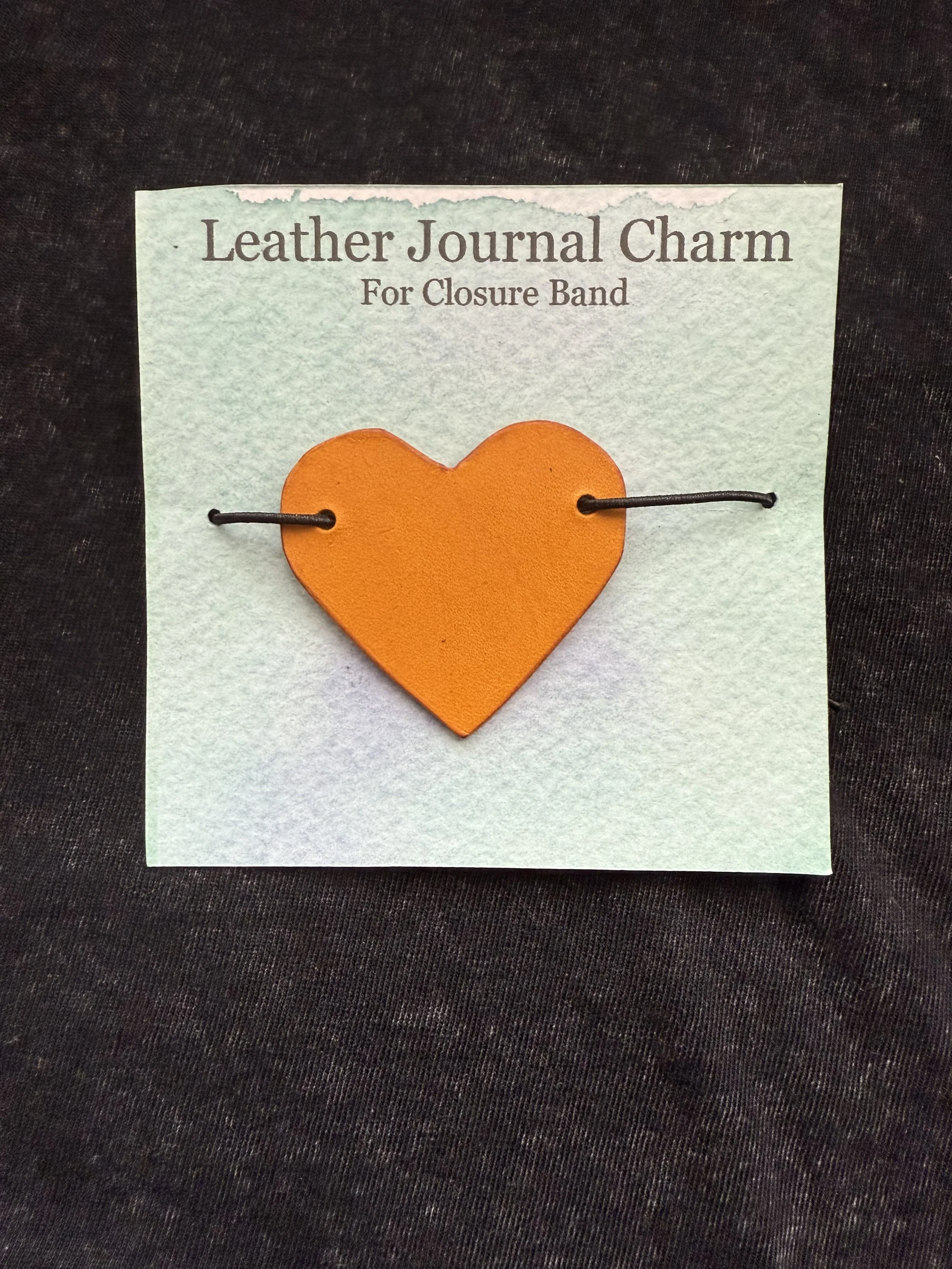 Yellow Heart Leather Journal Charm