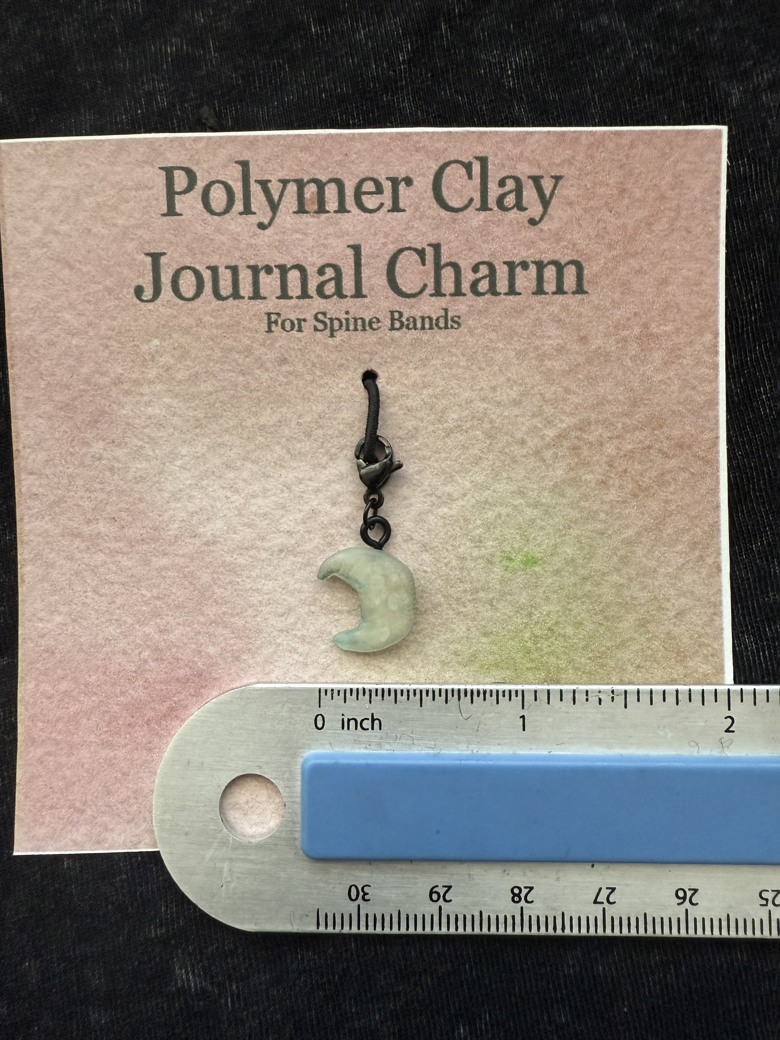 Crescent Moon Journal Charm