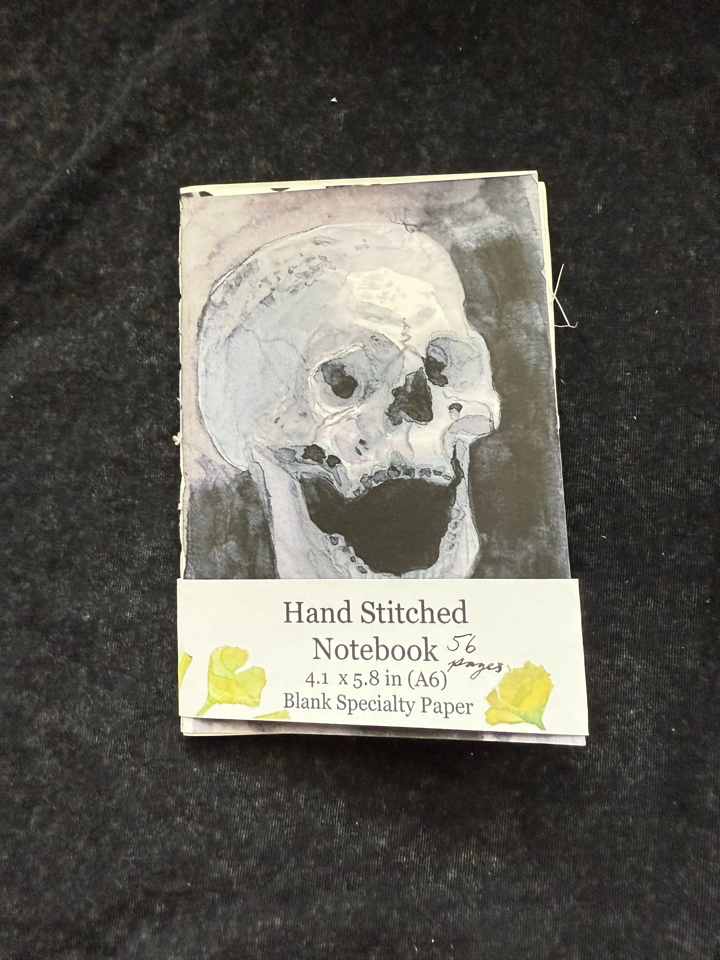 Tomoe River Paper A6 Hand Bound Notebook Insert (Skull Cover)
