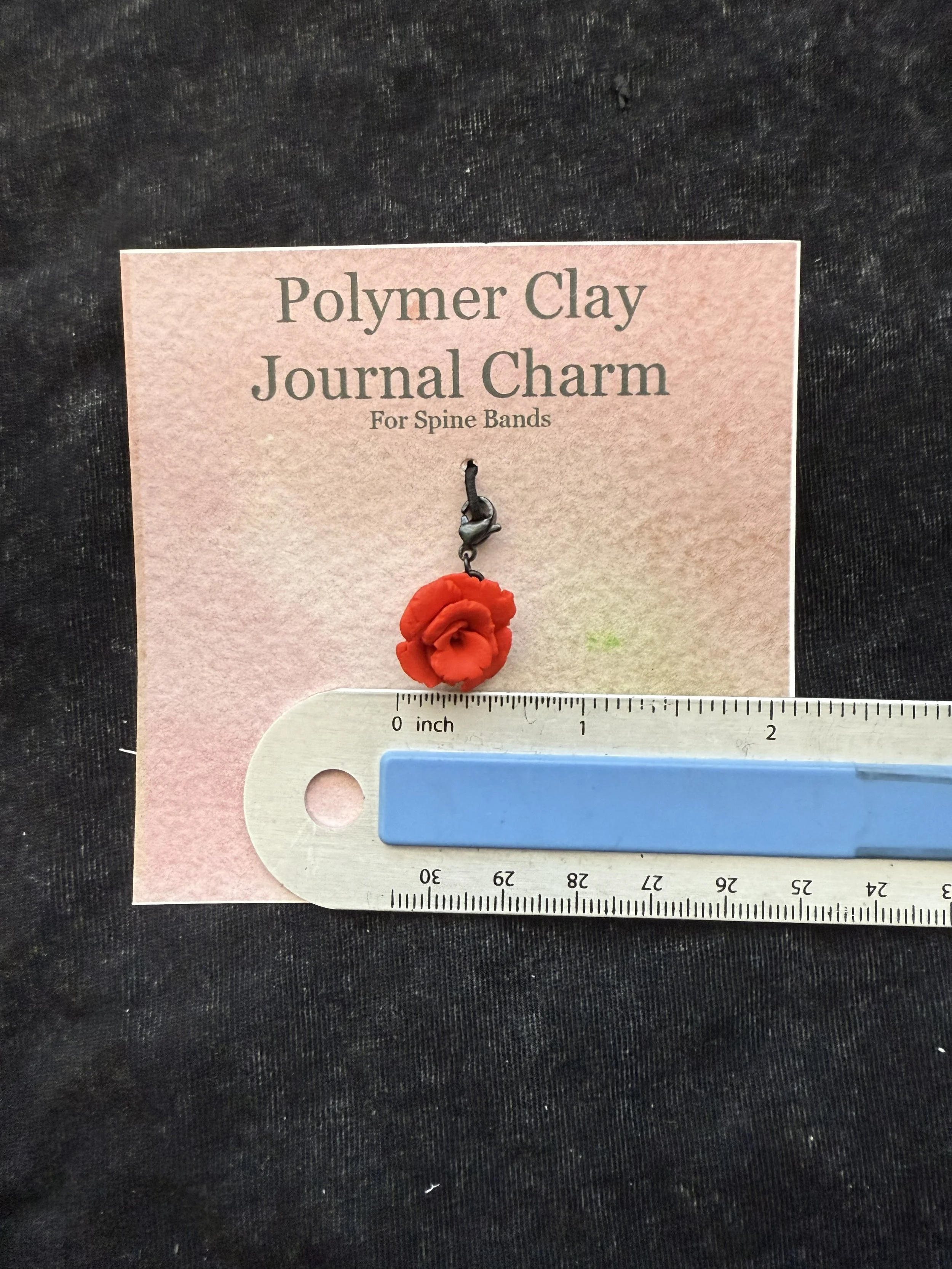Red Rose Journal Charm