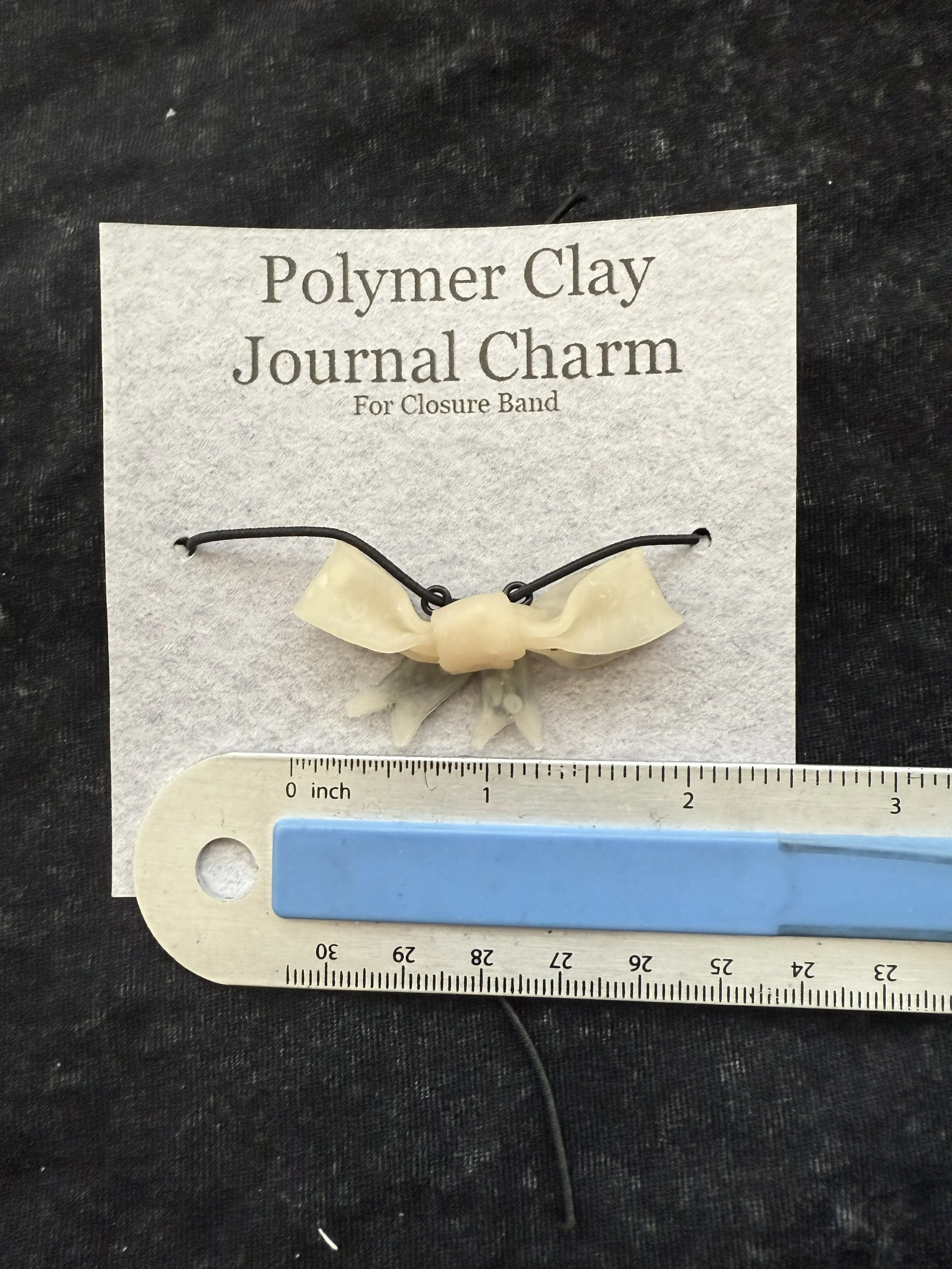 White Bow Journal Charm