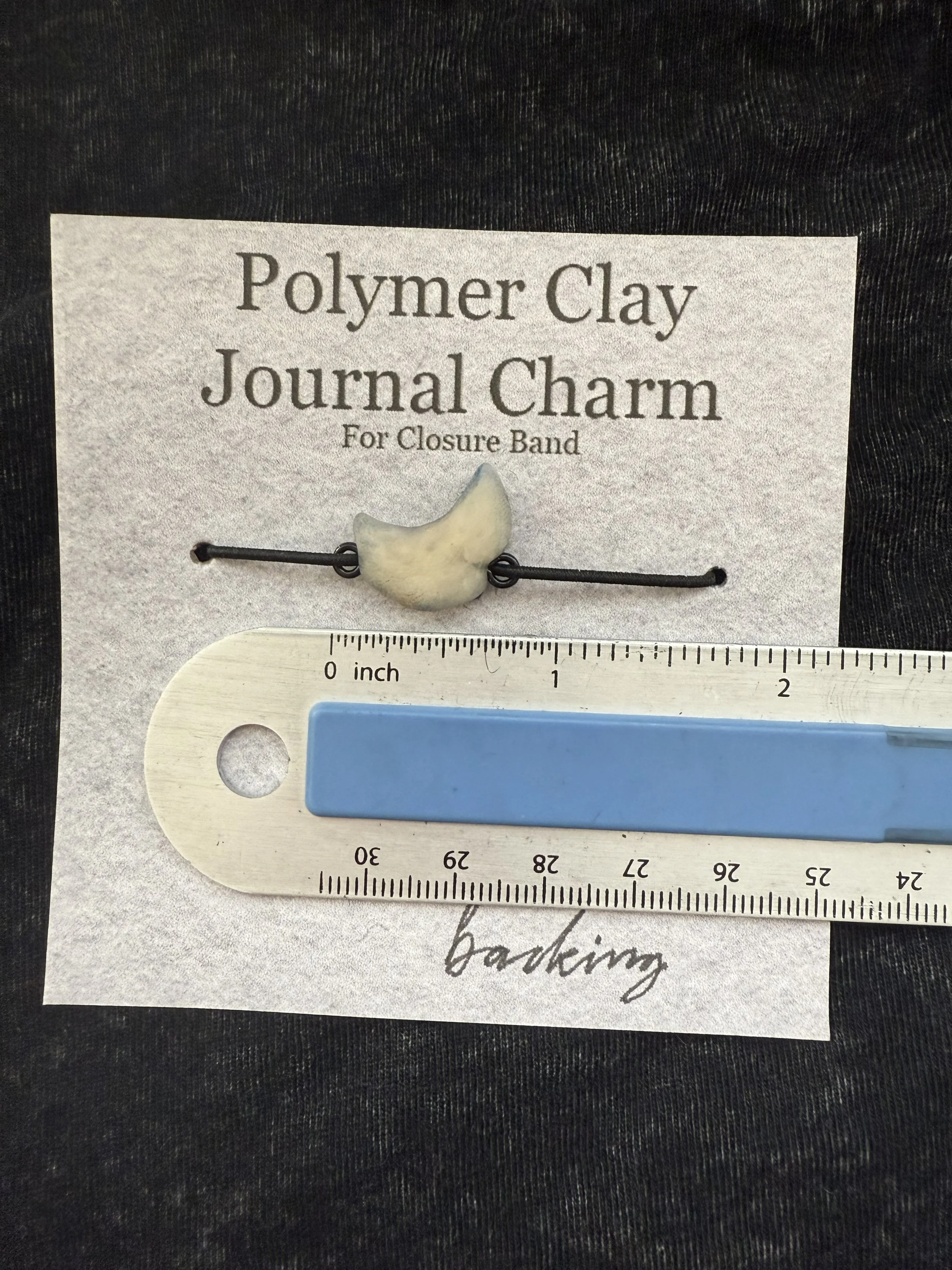 Crescent Moon Journal Charm