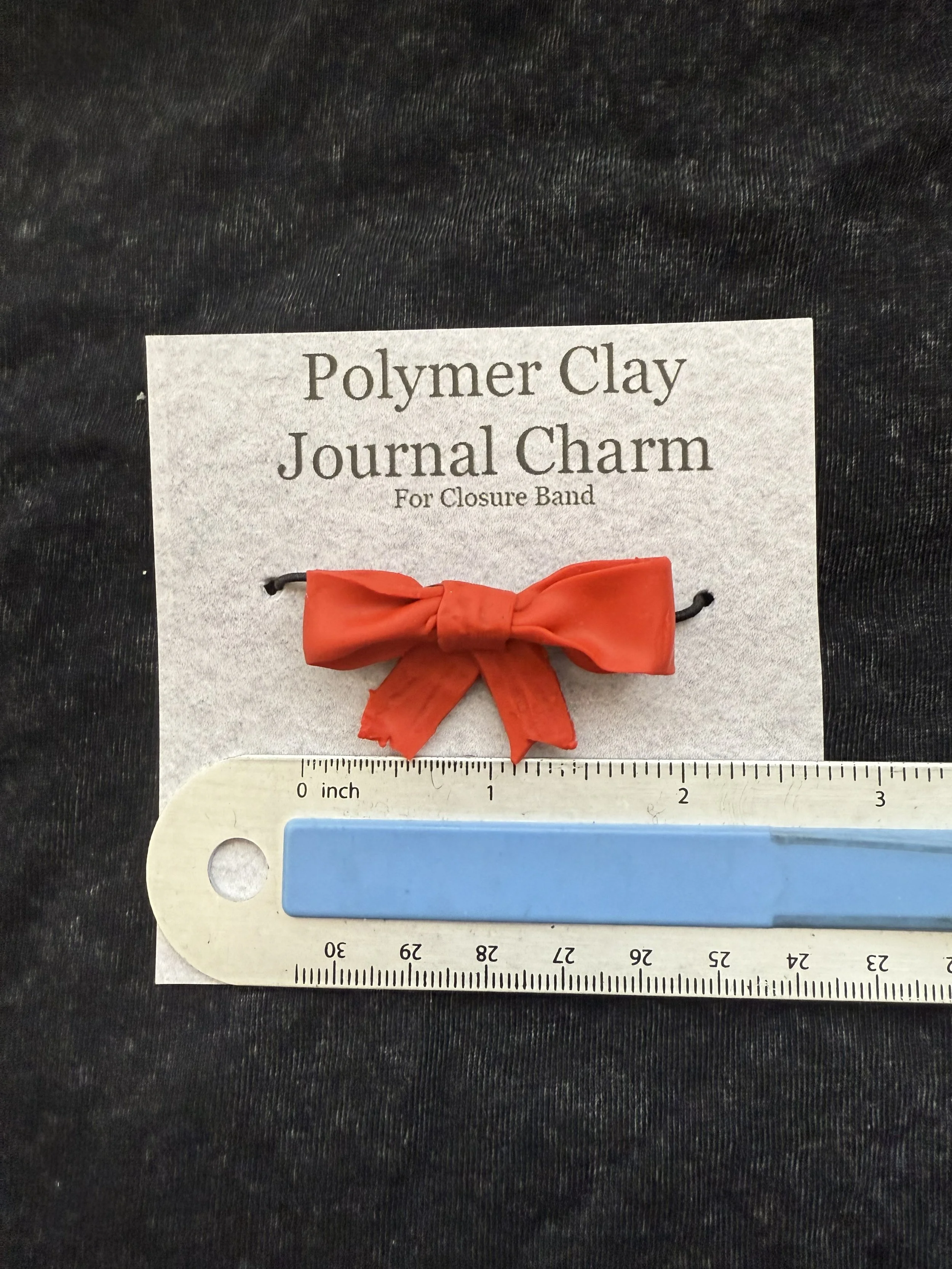 Red Bow Journal Charm