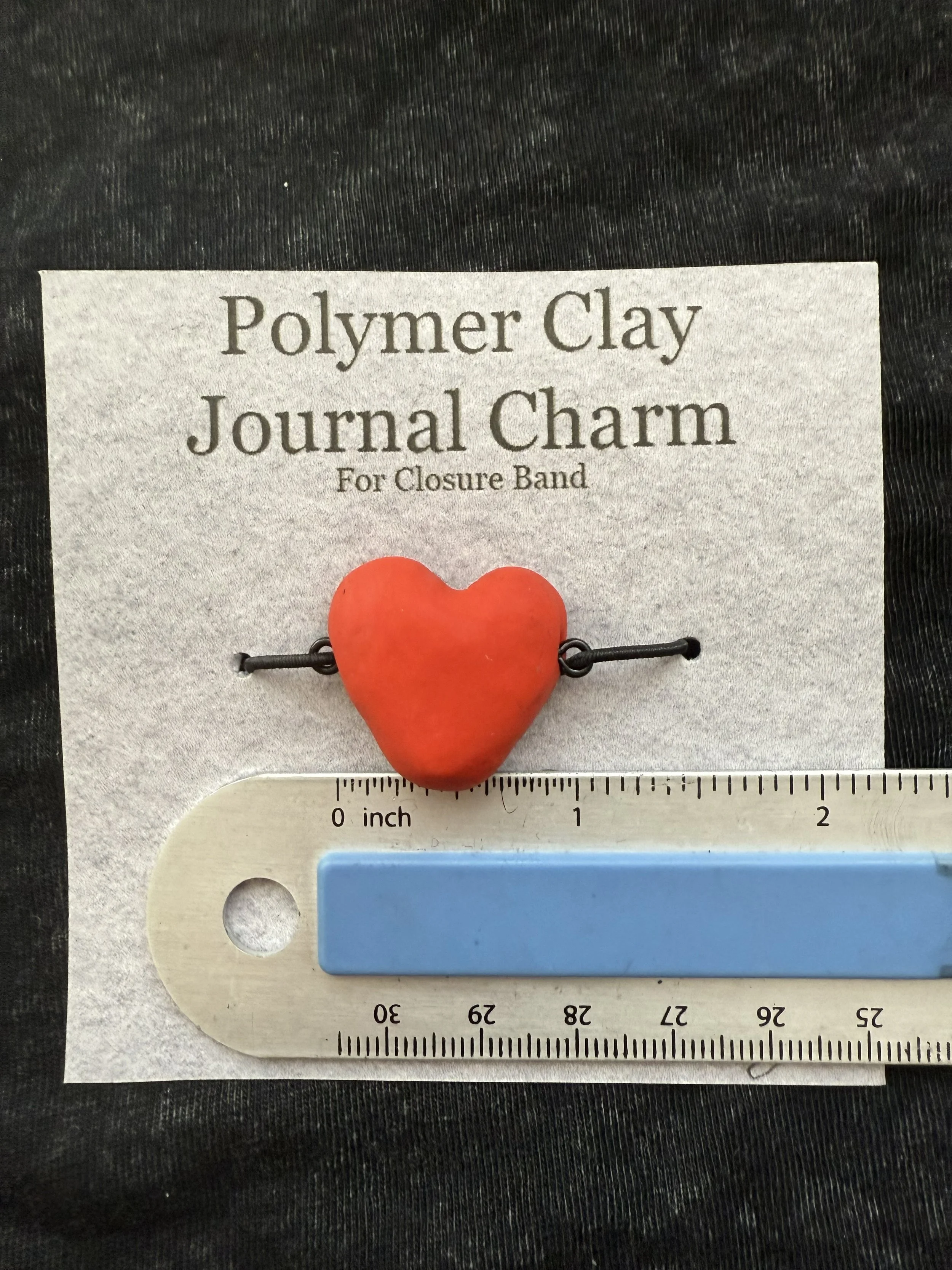 Red Heart Shape Journal Charm