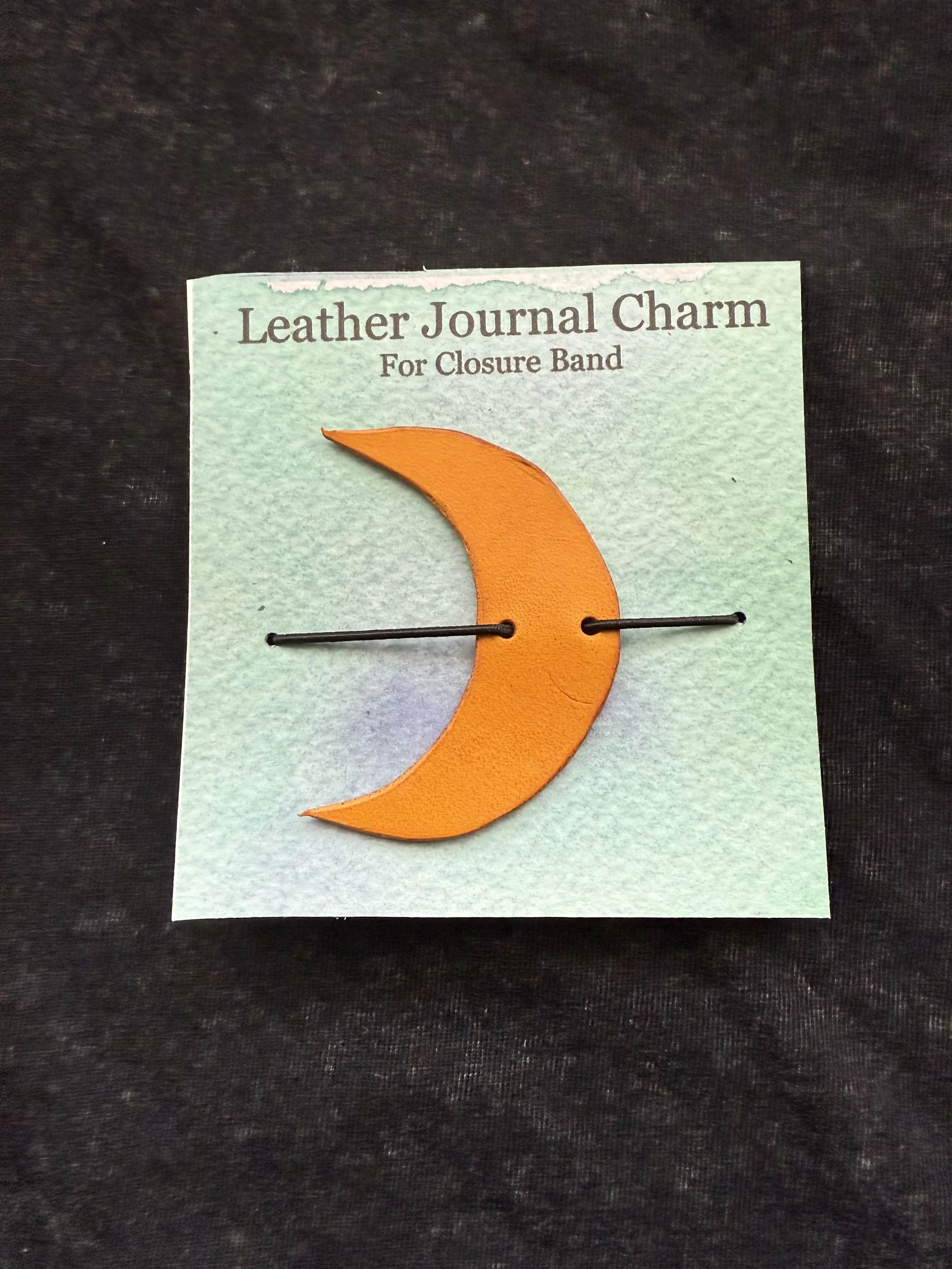 Yellow Moon Leather Journal Charm