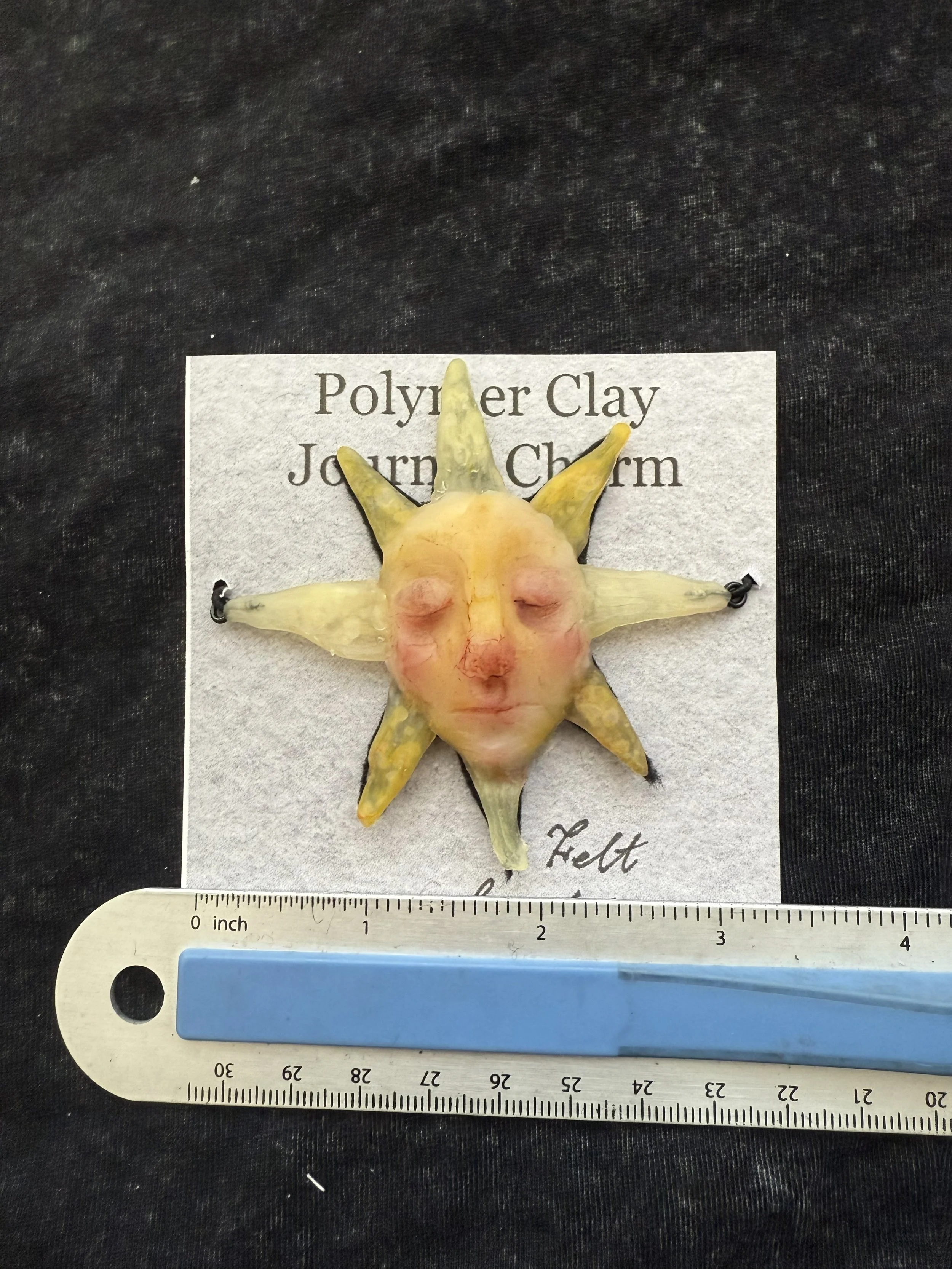 Sun Face Journal Charm