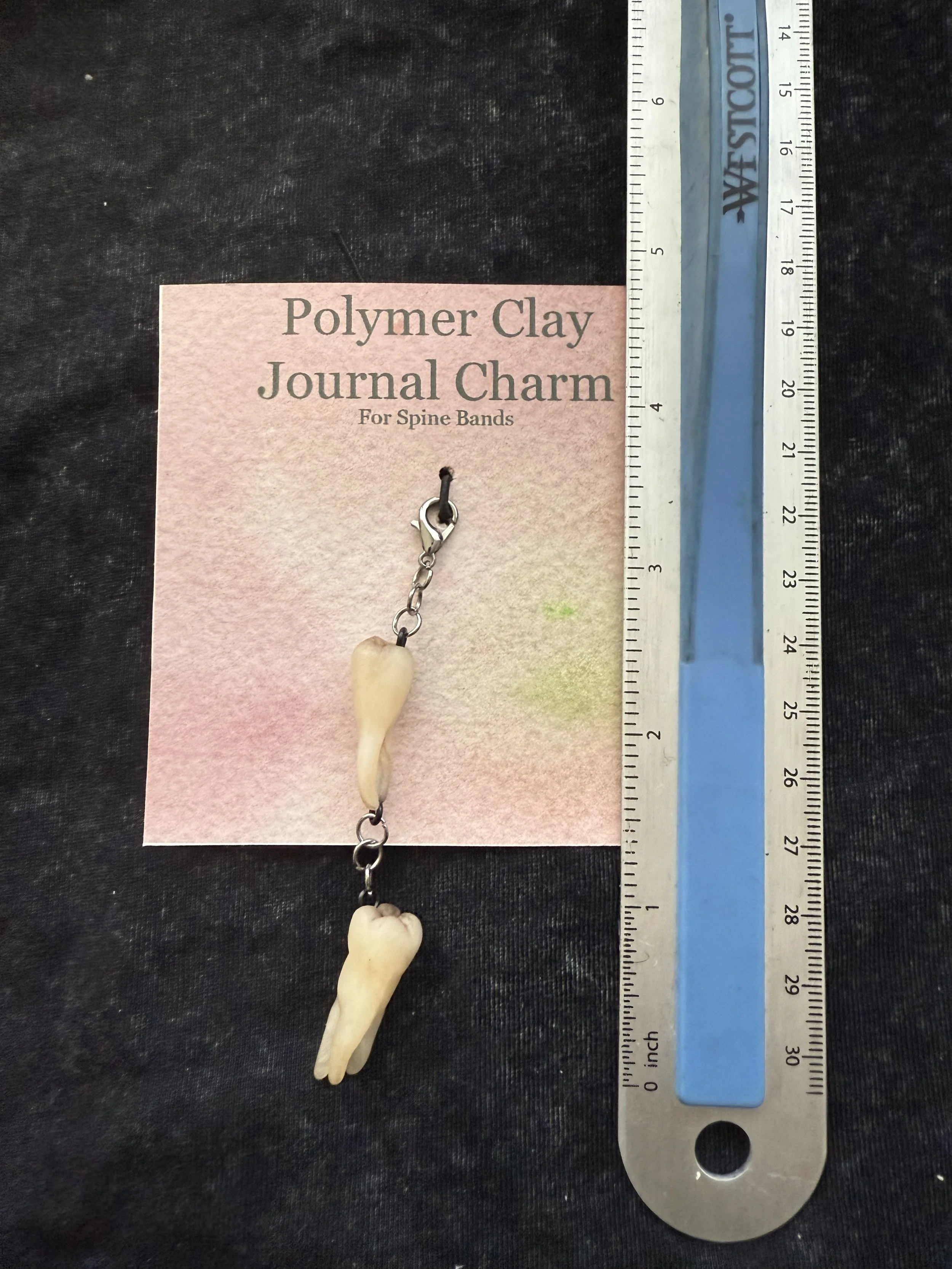 Double Tooth Journal Charm
