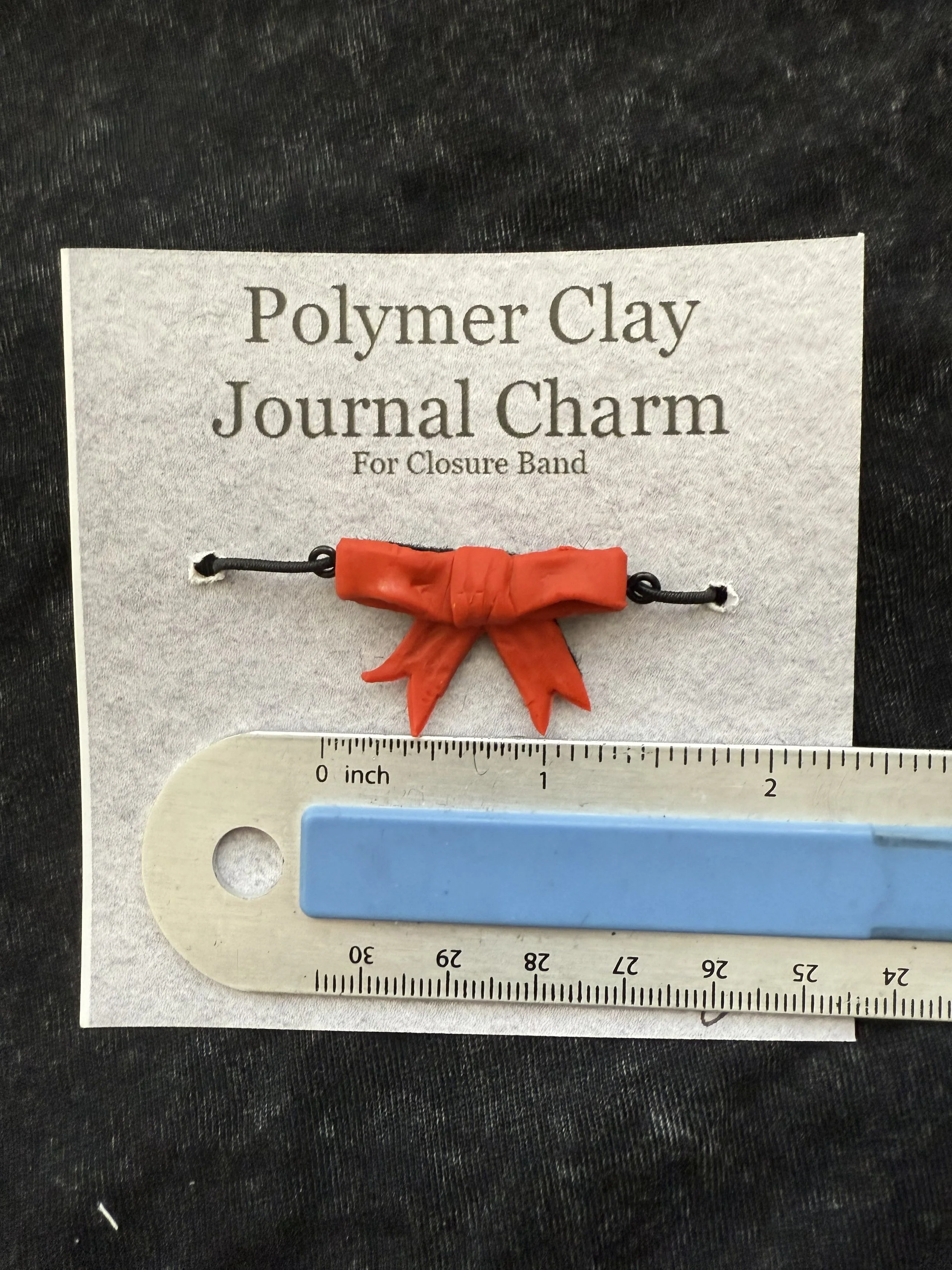 Red Bow Journal Charm (Small)