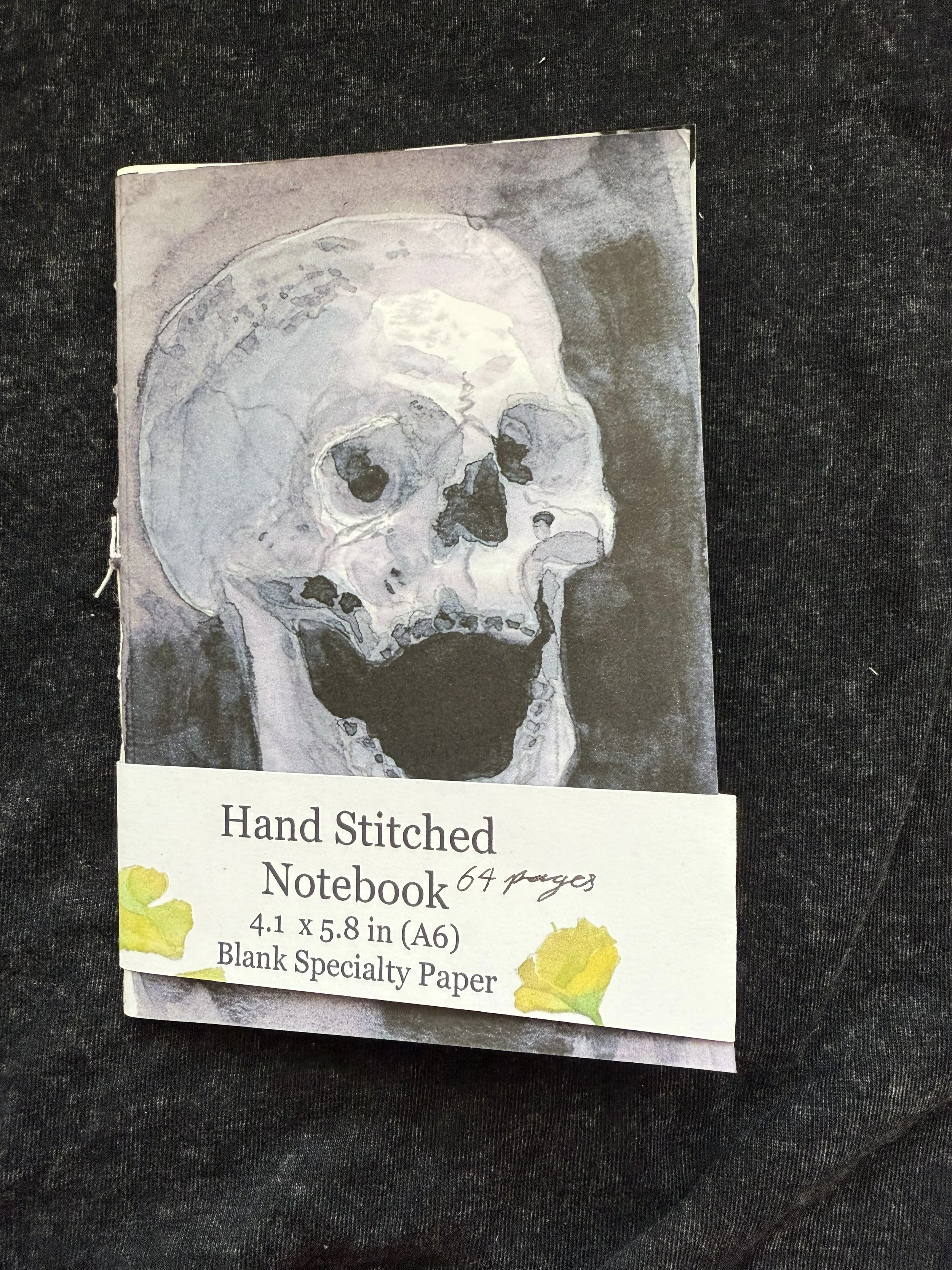 Tomoe River Paper A6 Hand Bound Notebook Insert (Skull Cover)