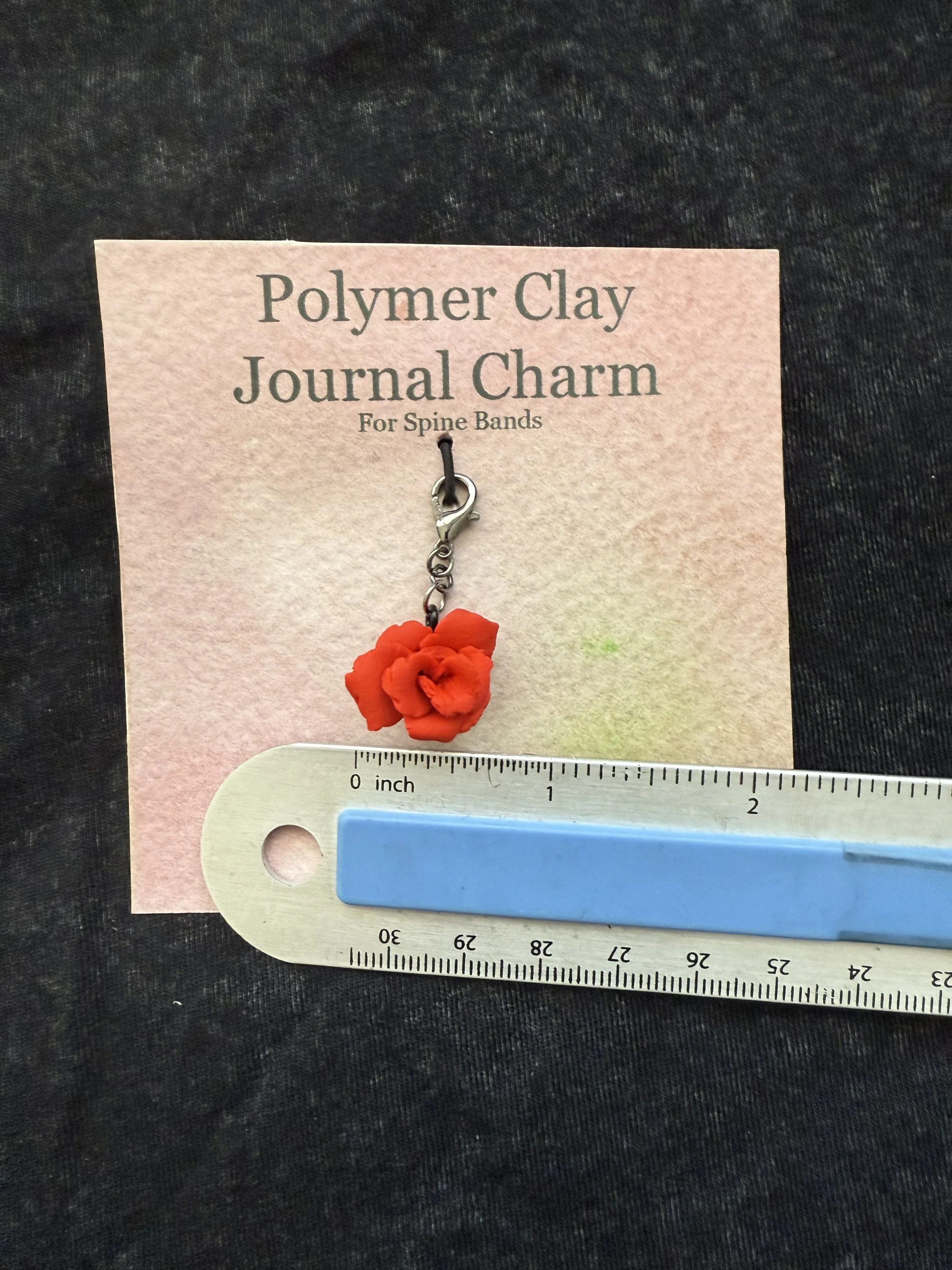 Red Rose Journal Charm