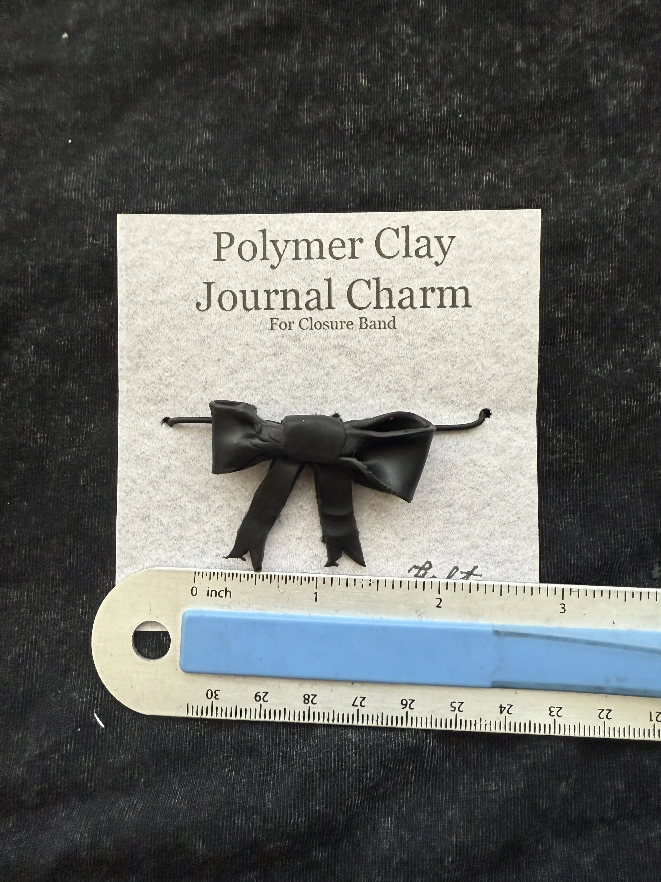 Black Bow Journal Charm