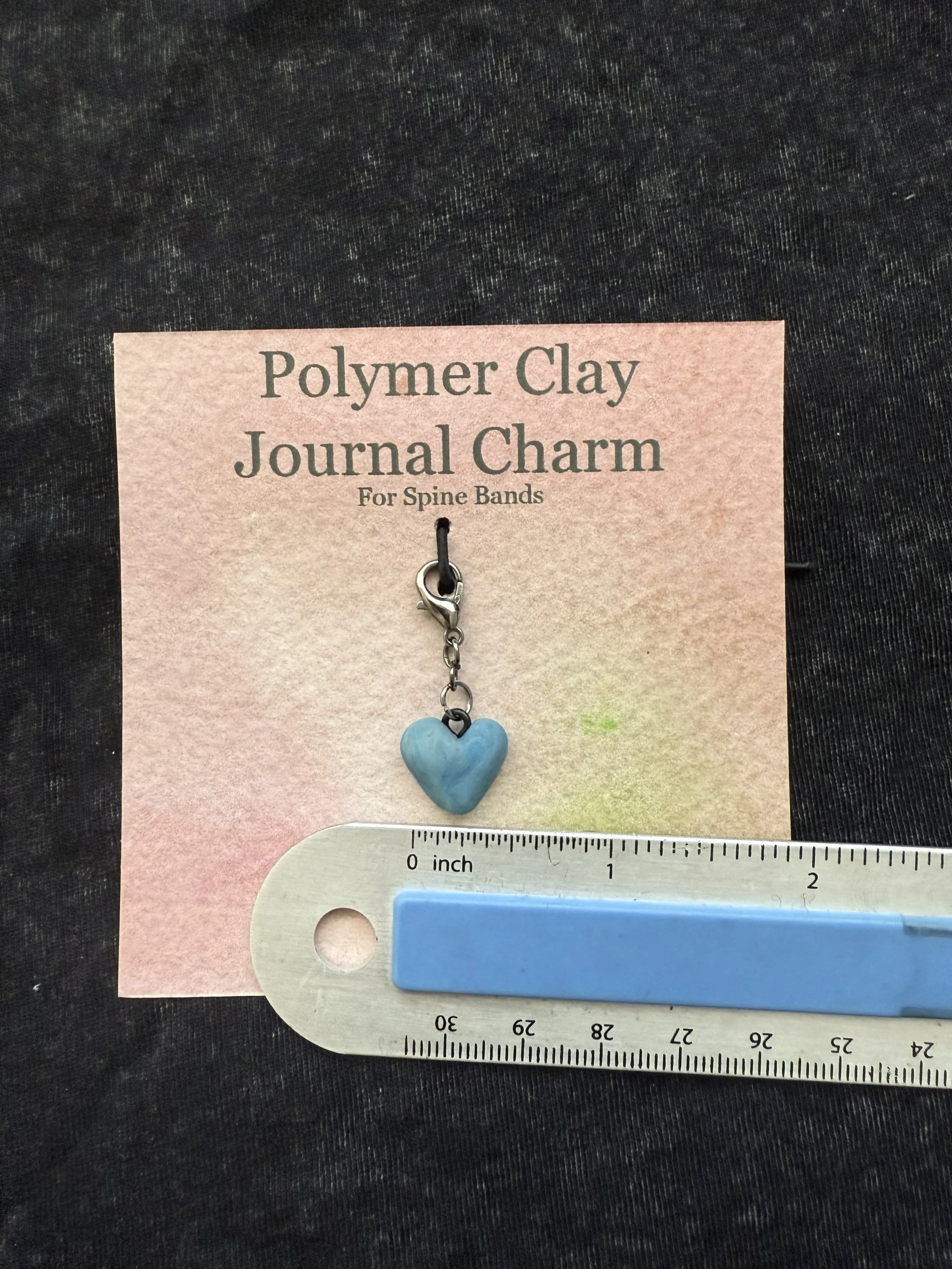 Blue Heart Shape Journal Charm