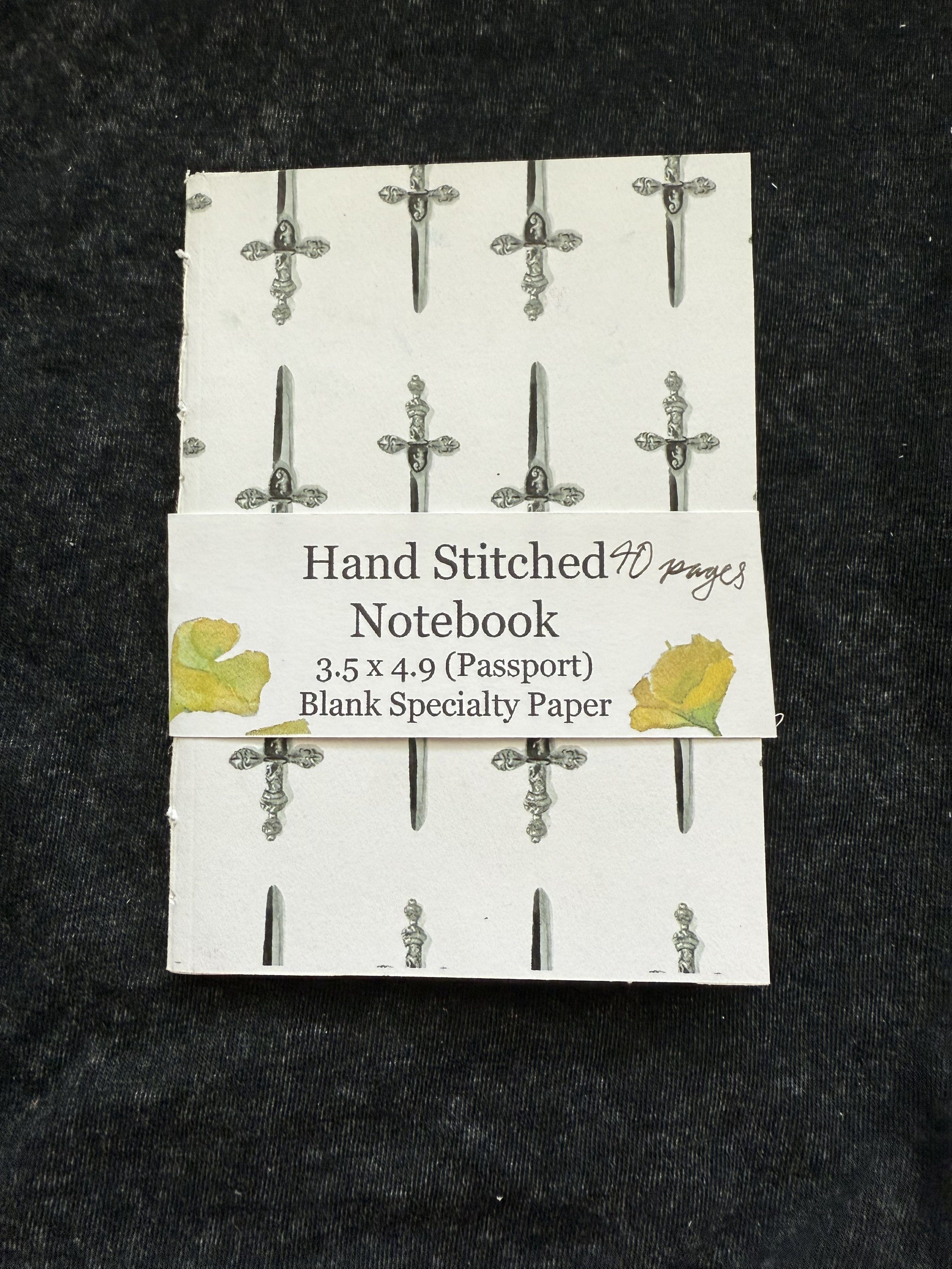 b7 Natural Passport Size Hand Bound Notebook Insert (Daggers Cover)
