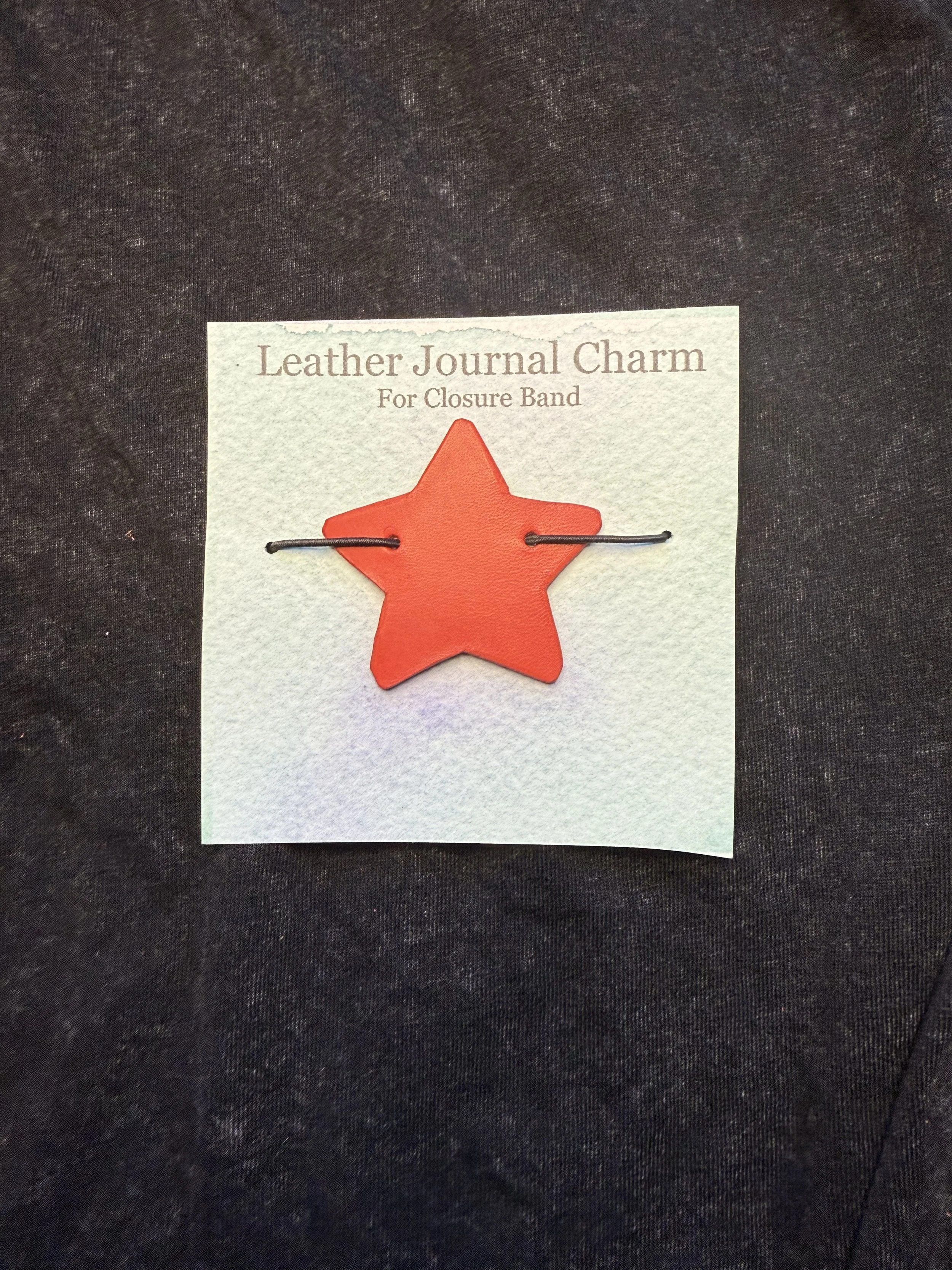 Red Star Leather Journal Charm