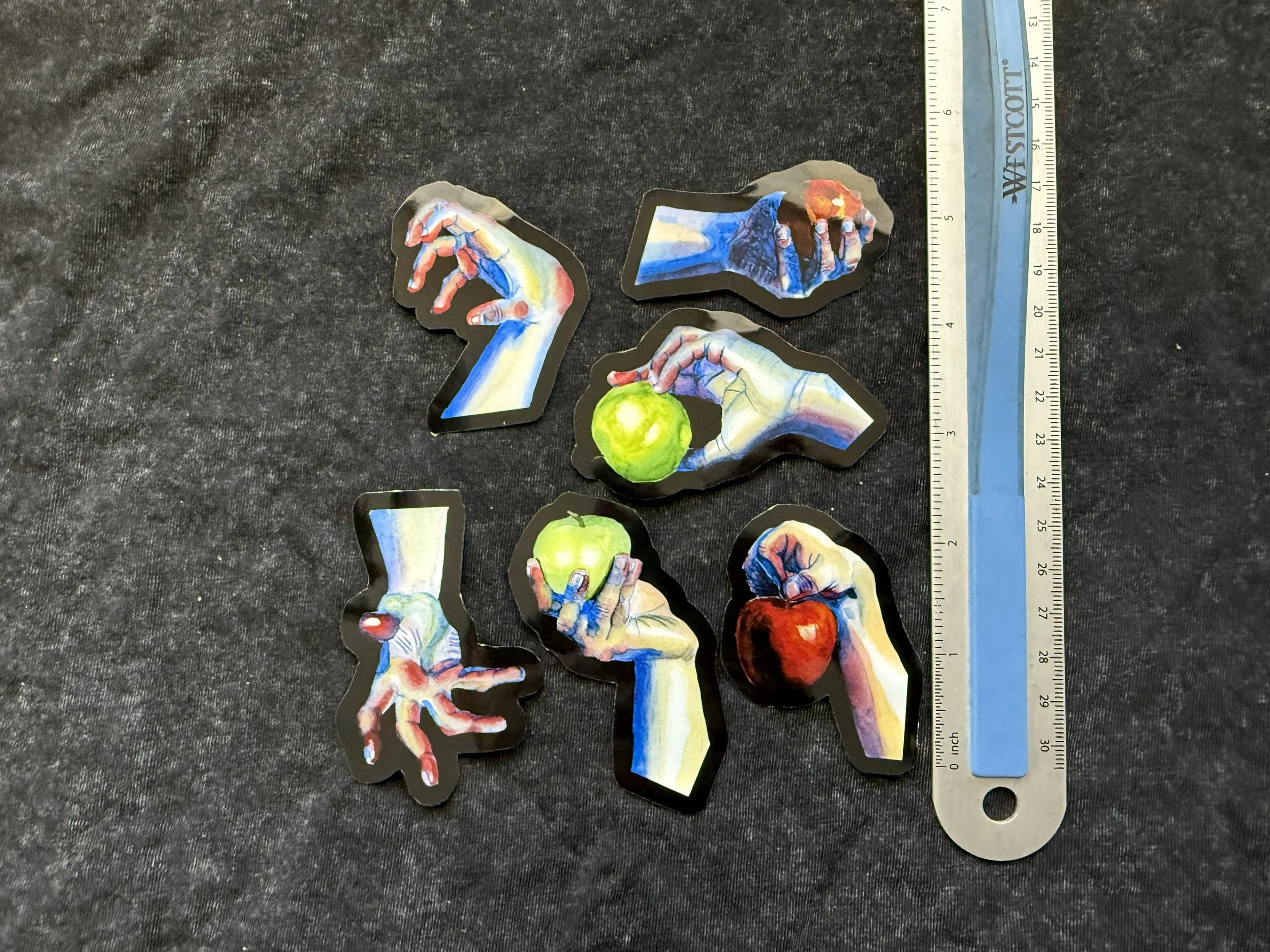 Hands and Apples Sticker Pack