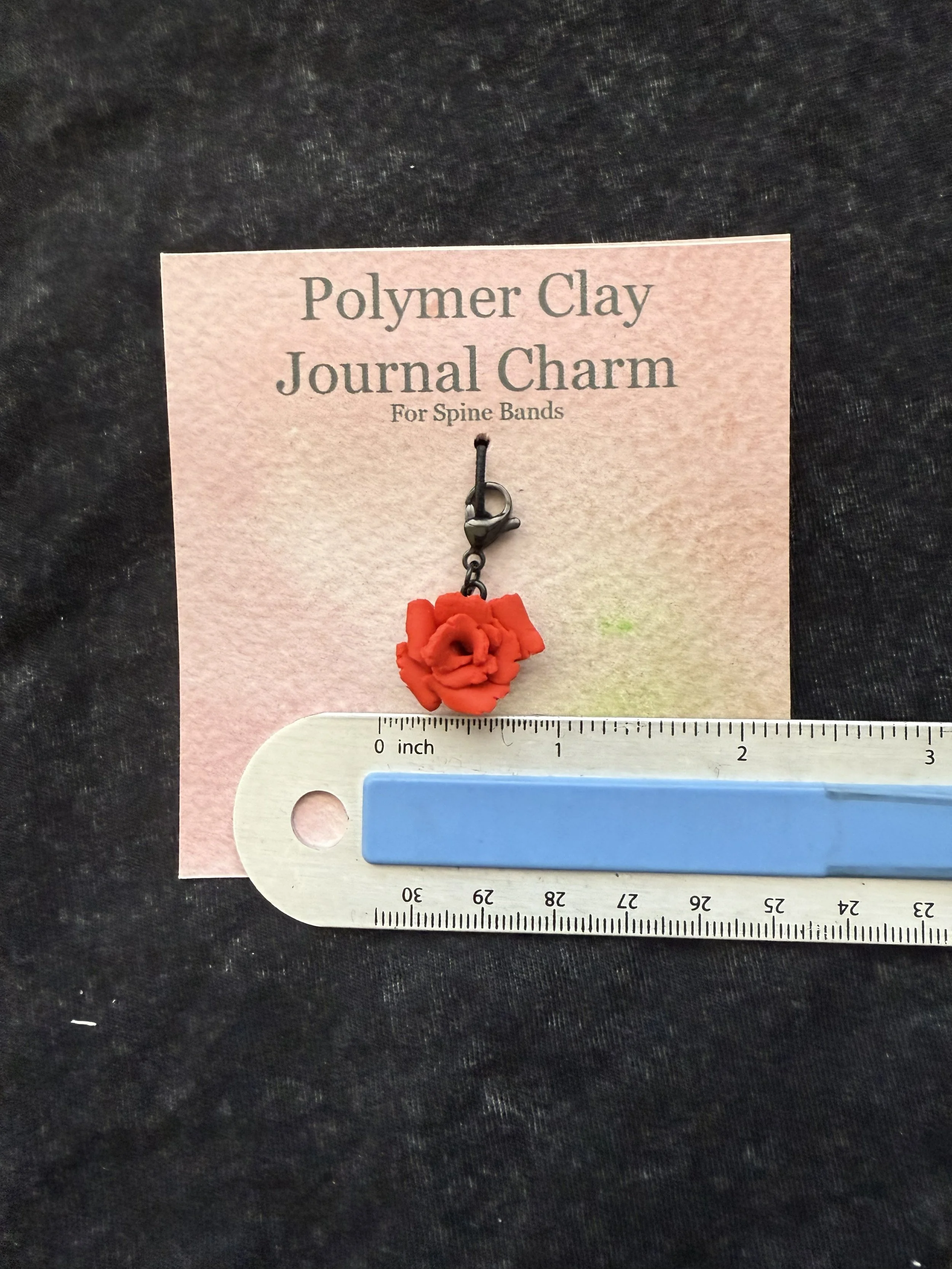 Red Rose Journal Charm
