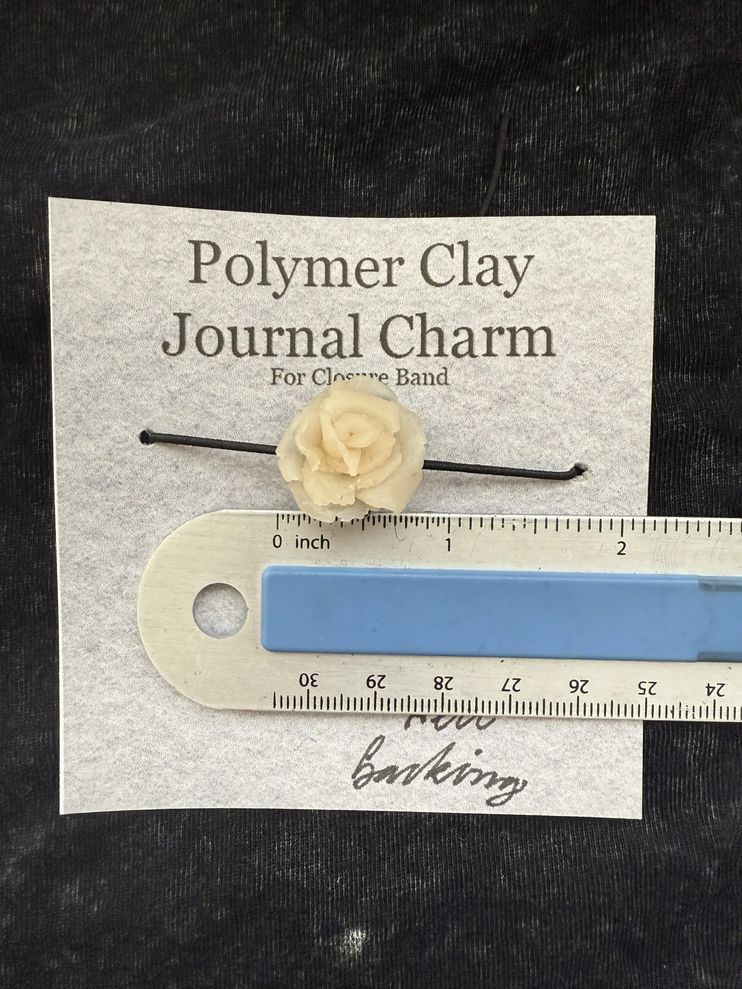 Bone Rose Journal Charm