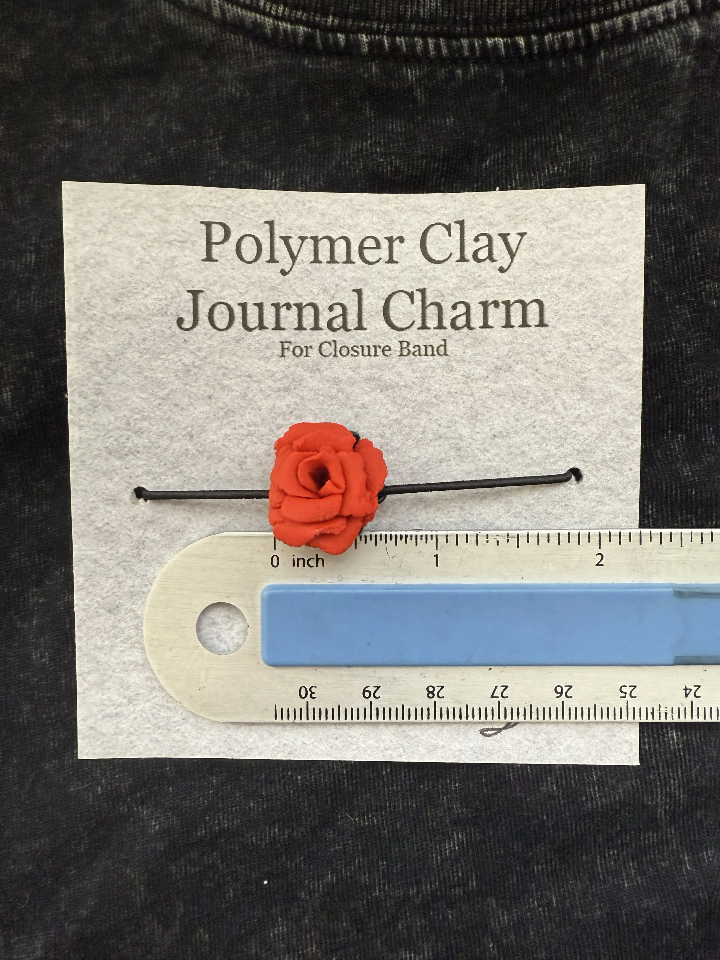 Red Rose Journal Charm