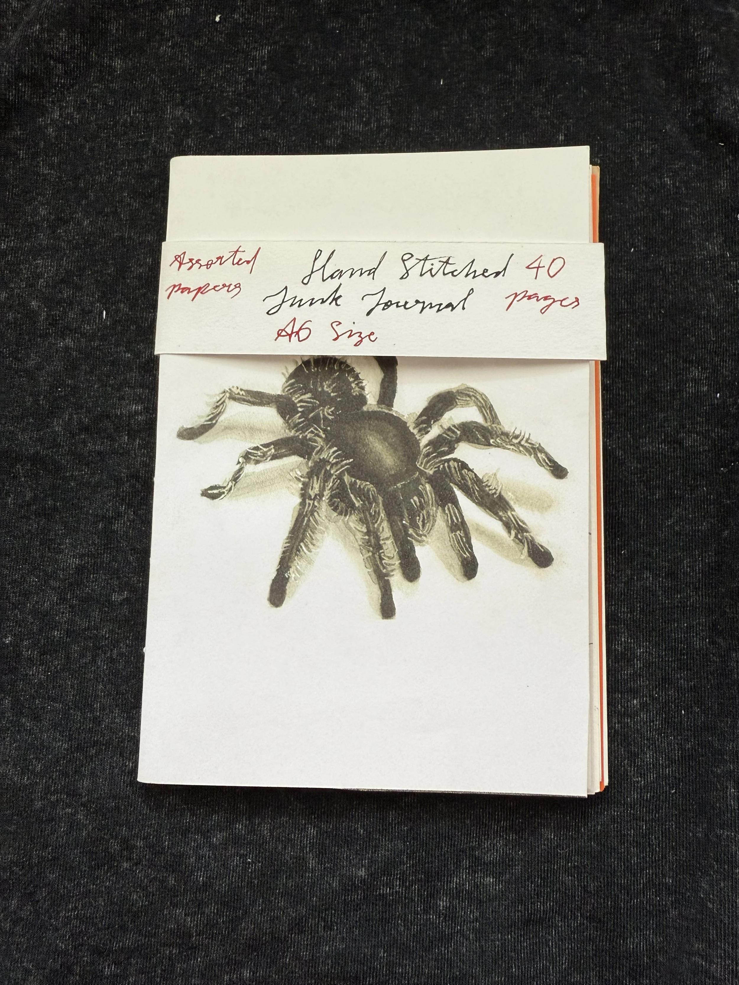 Junk Journal A6 Size Hand Bound Notebook Insert (Bugs Cover)