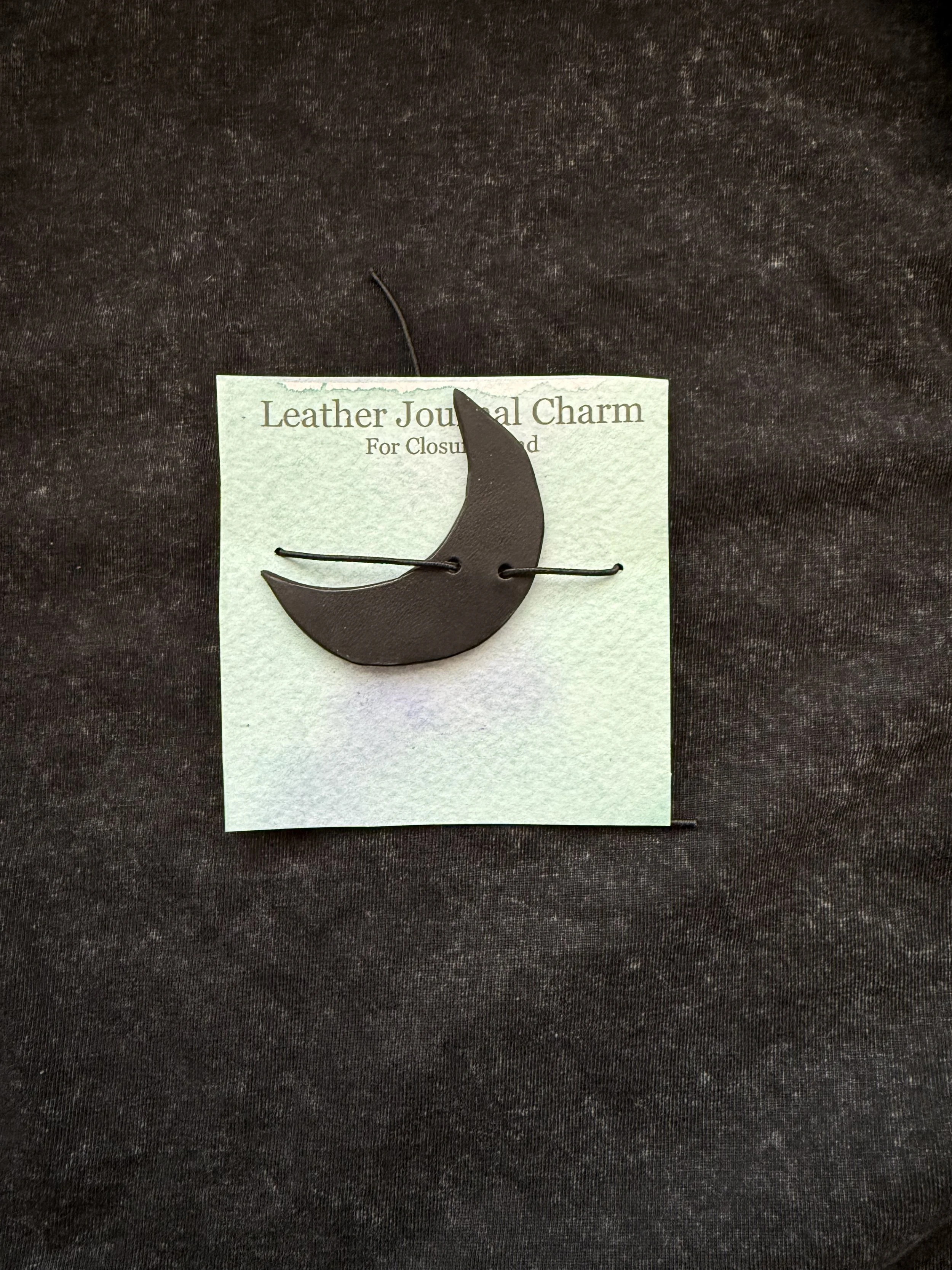Black Moon Leather Journal Charm