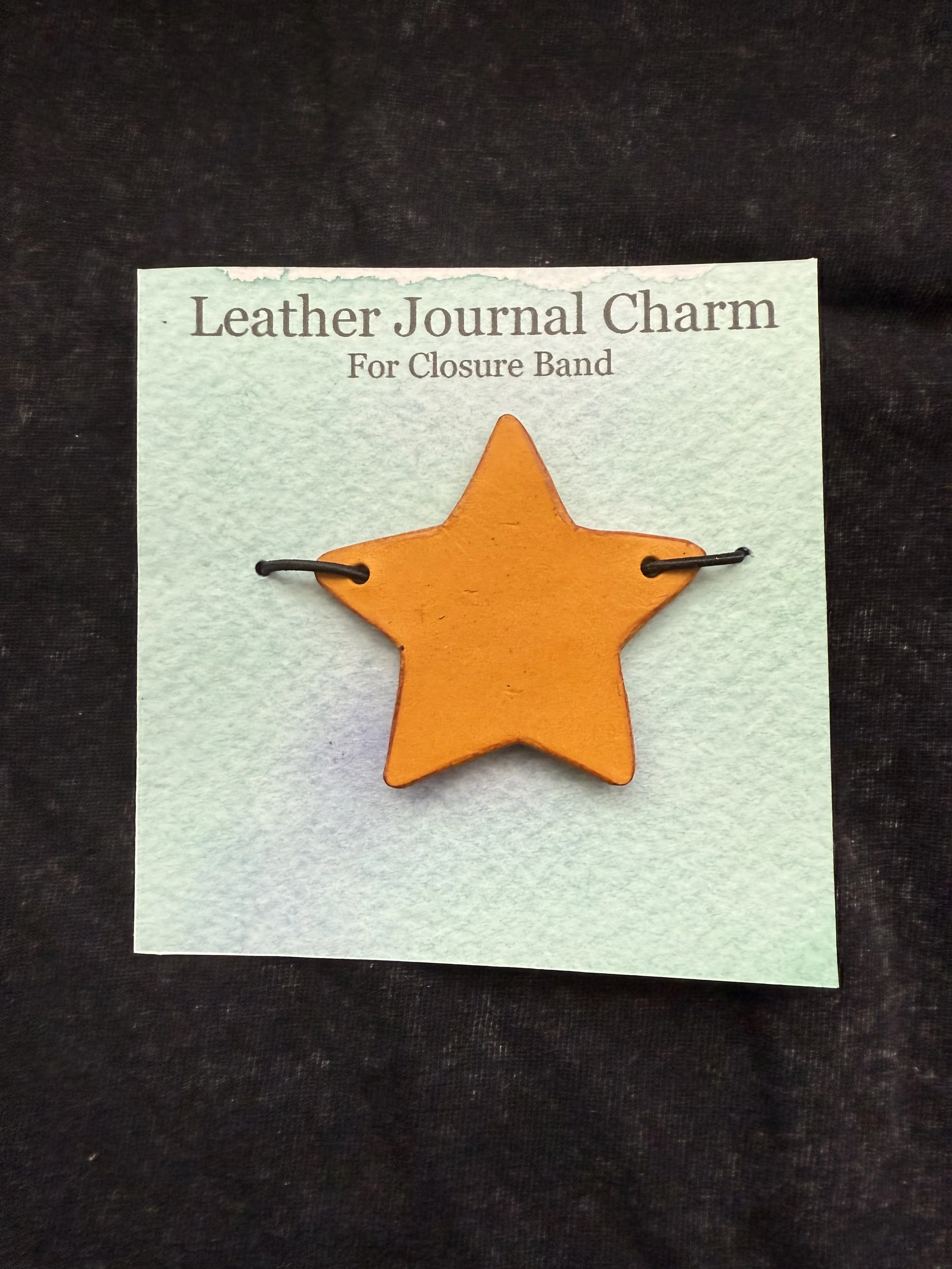 Yellow Star Leather Journal Charm