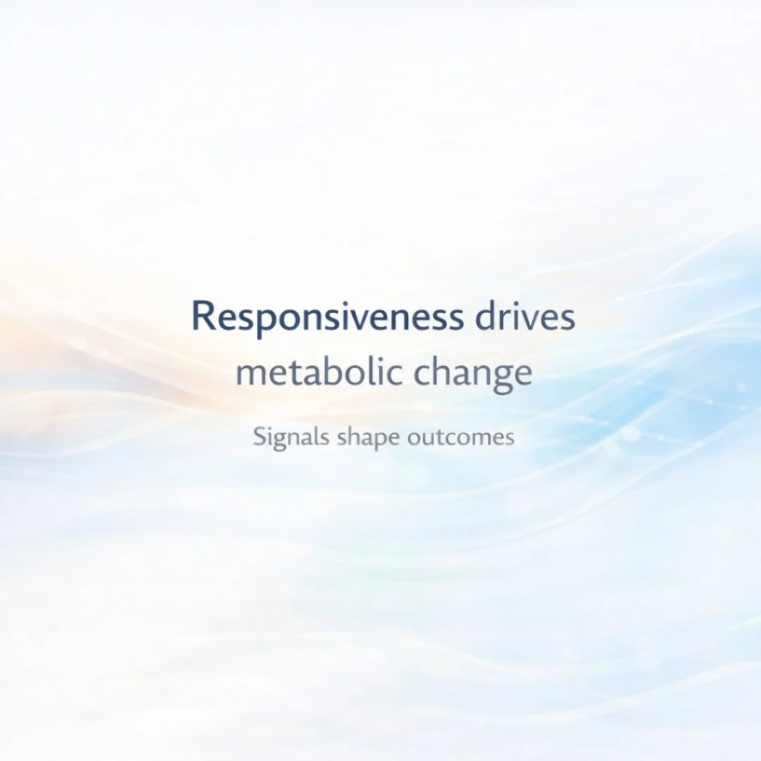 When effort stays high but results stay flat, it&rsquo;s often a signaling issue&mdash;not a motivation issue.

Metabolism responds to patterns: how fuel arrives, how stress is buffered, how recovery is layered in, and how consistently the body can r