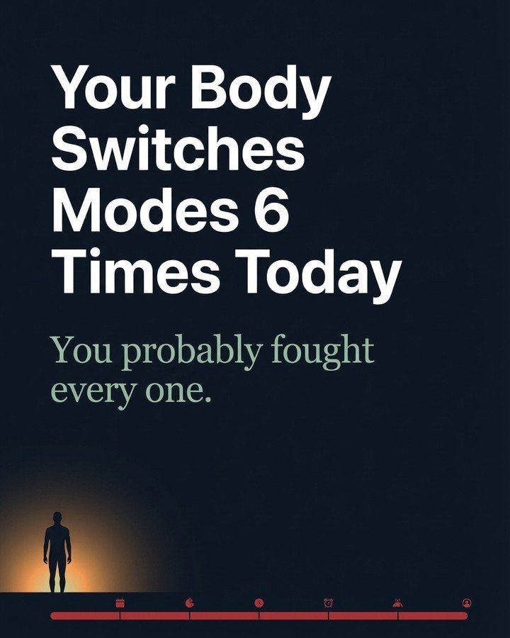 Your body is not random. It runs on a schedule. Every few hours, it shifts gears: burn mode, focus mode, fuel mode, warning mode, slow mode. The problem is not your willpower. It is your timing.

Most people eat their biggest meal when their metaboli
