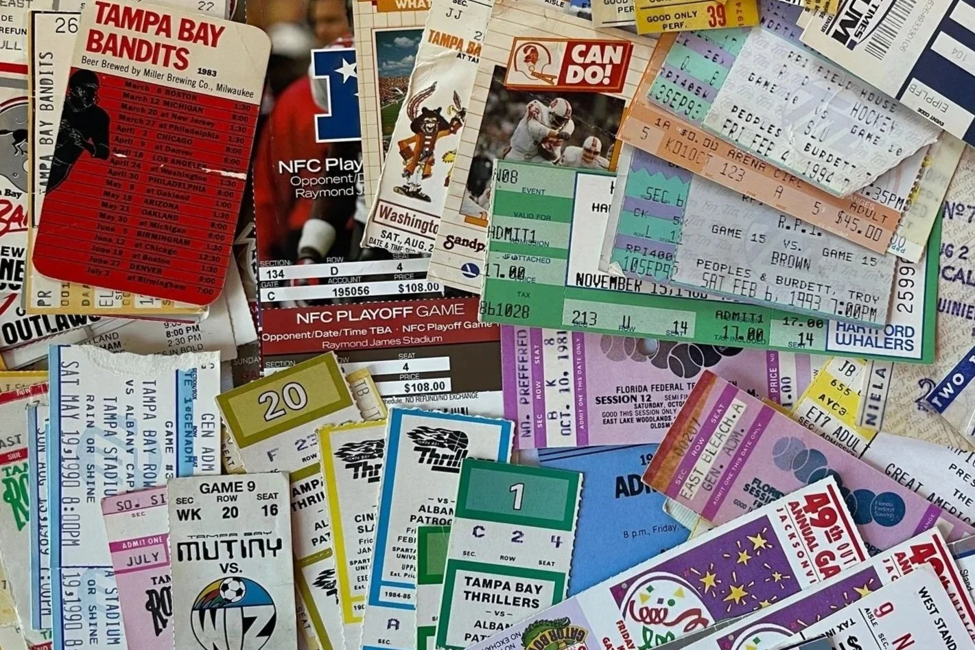 A Ticket to the Past: Vintage Florida Sports Ticket Stubs