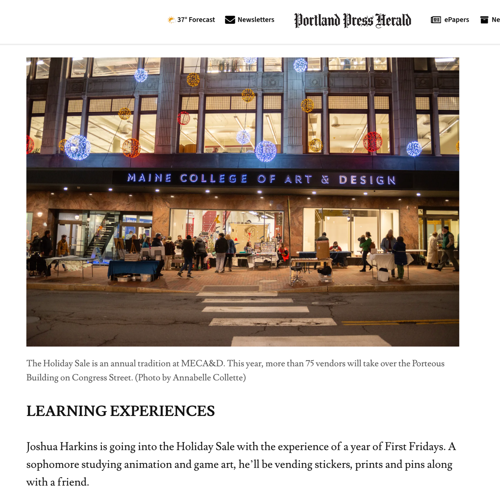 Portland Press Herald, 2025
