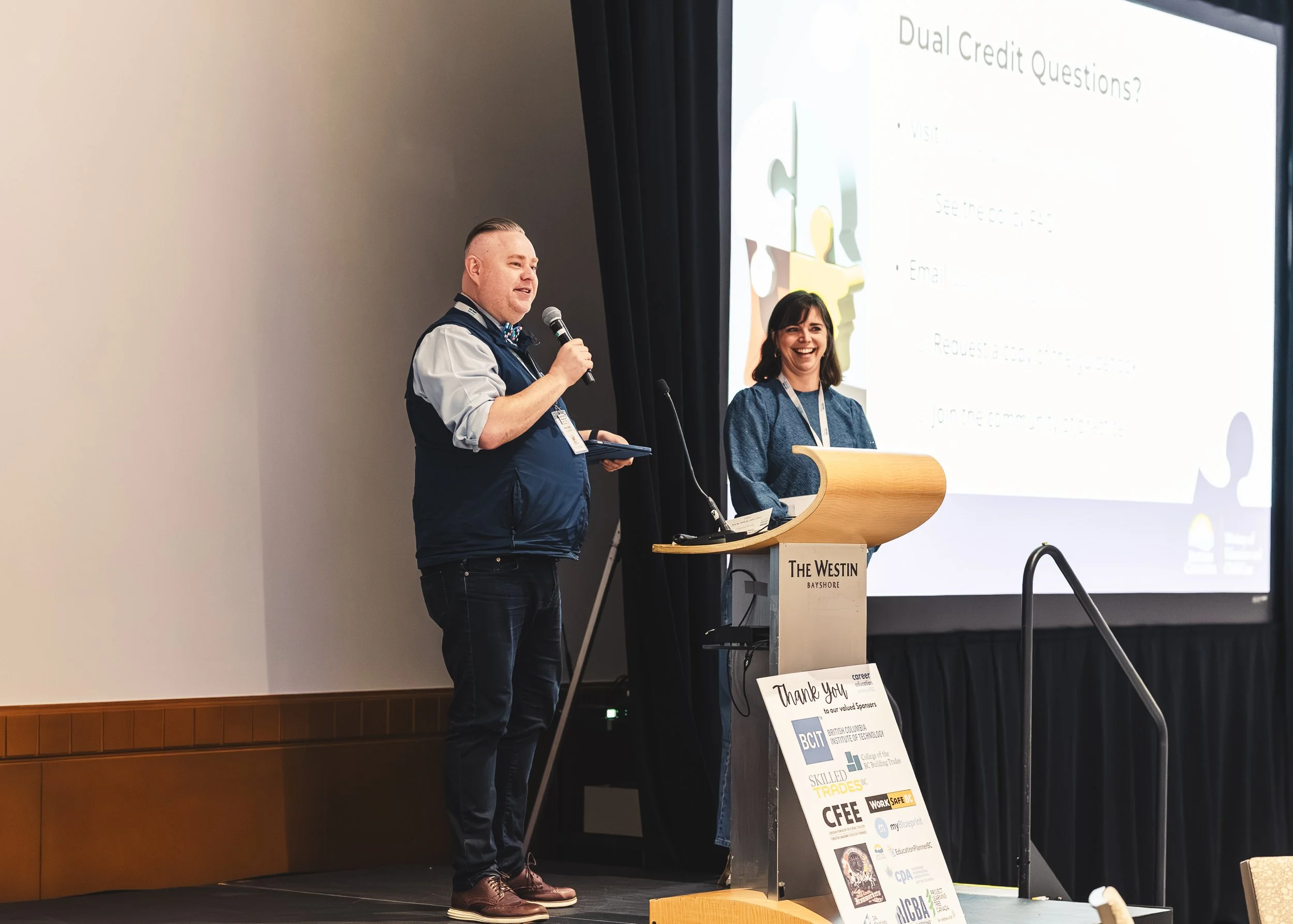 Mark Reid, President & Bonnie Alexander, Past-President CES