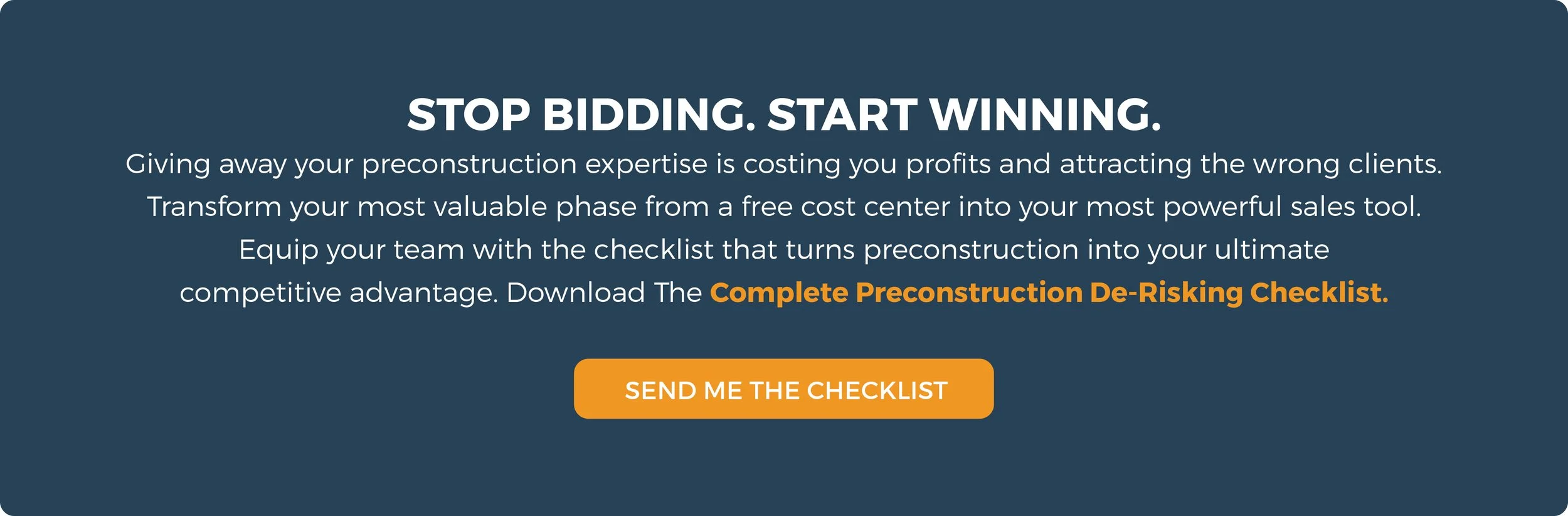 Precon De-Risking Checklist | Construction Marketing Network
