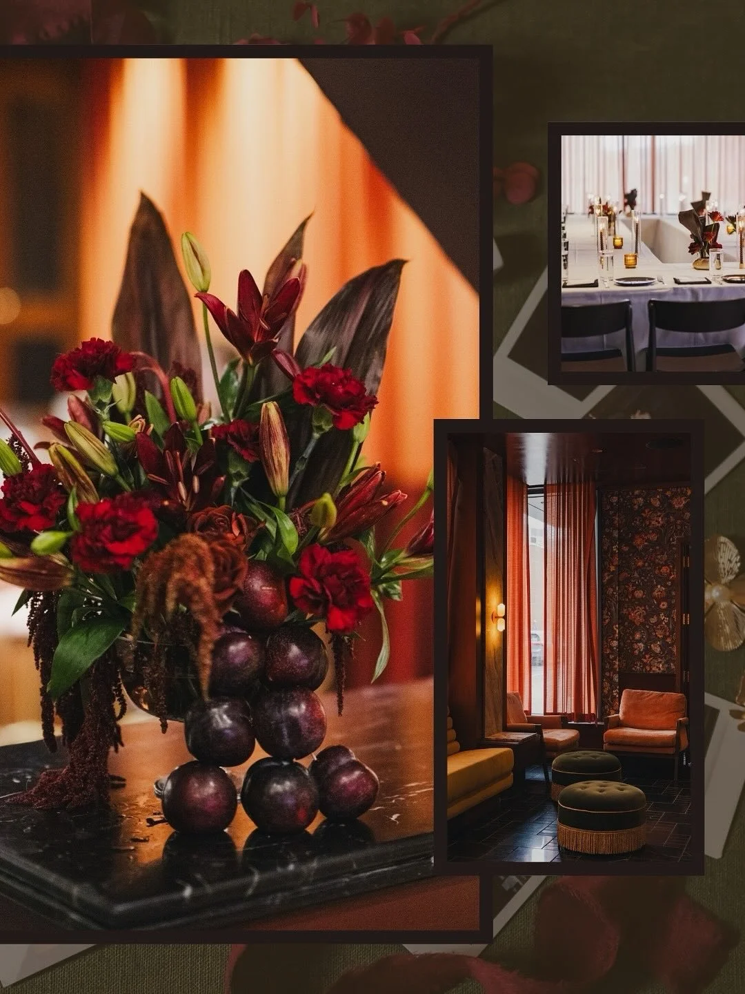 Scenes from Lucky to Know You 🍀
⠀⠀⠀⠀⠀⠀⠀⠀⠀
My friends @onebelldesigns and @amandamacchiaphoto hosted an incredible gathering of wedding vendors and creatives last month, and I was asked to design the flowers.  Sexy! fruity! moody! All things I love. 