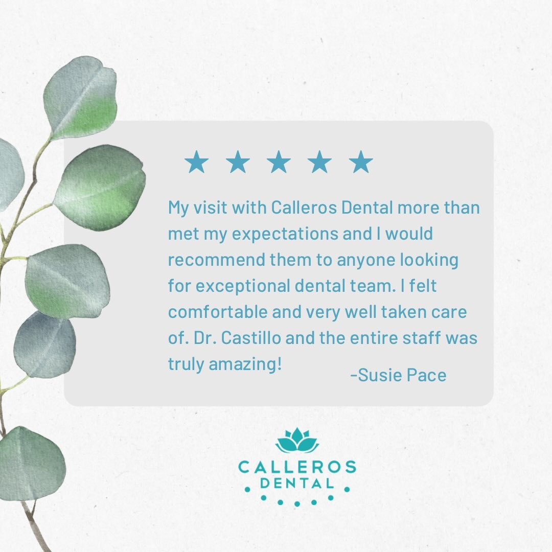 We love what we do and we are so happy when our patients are happy, too. Thanks, Susie!

#callerosdental #dentistinelsegundo #elsegundodentist