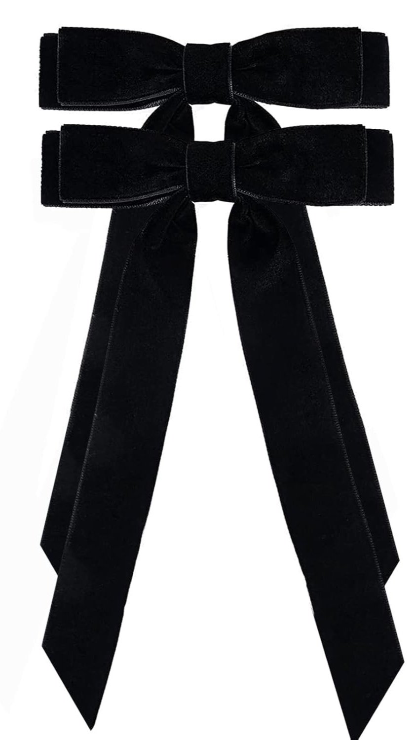 Velvet Hair Bow Clip