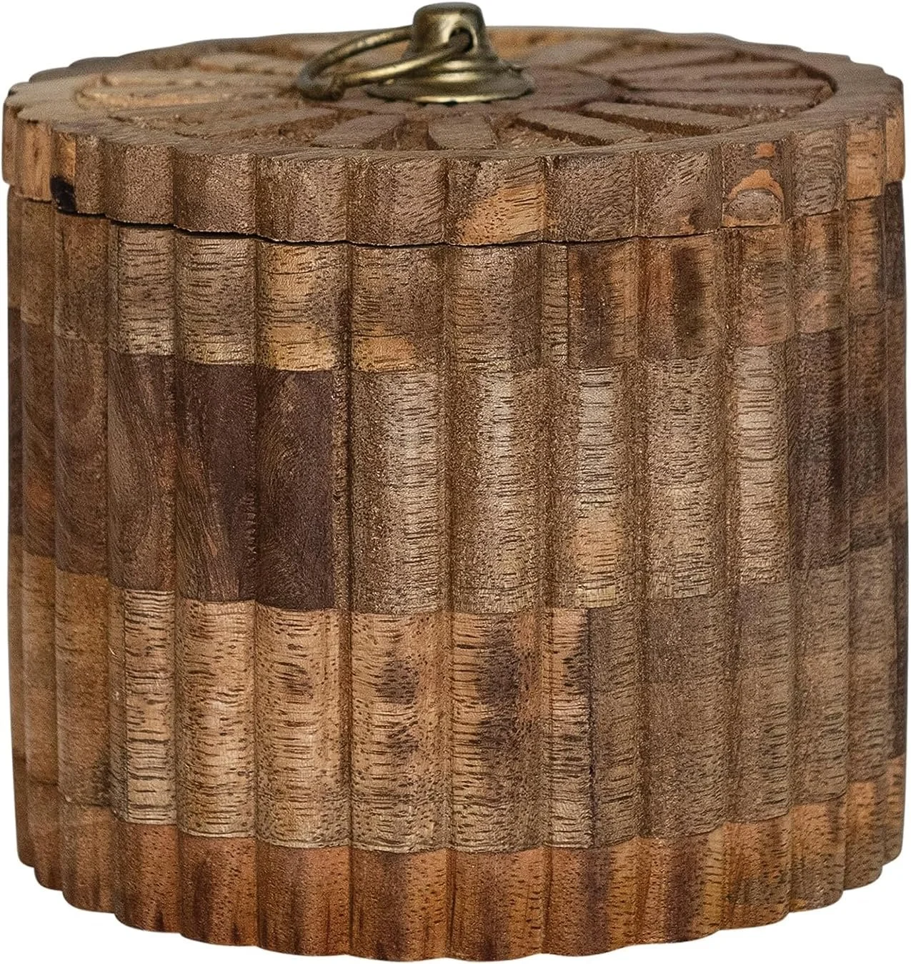 Pleated Wood Decorative Box